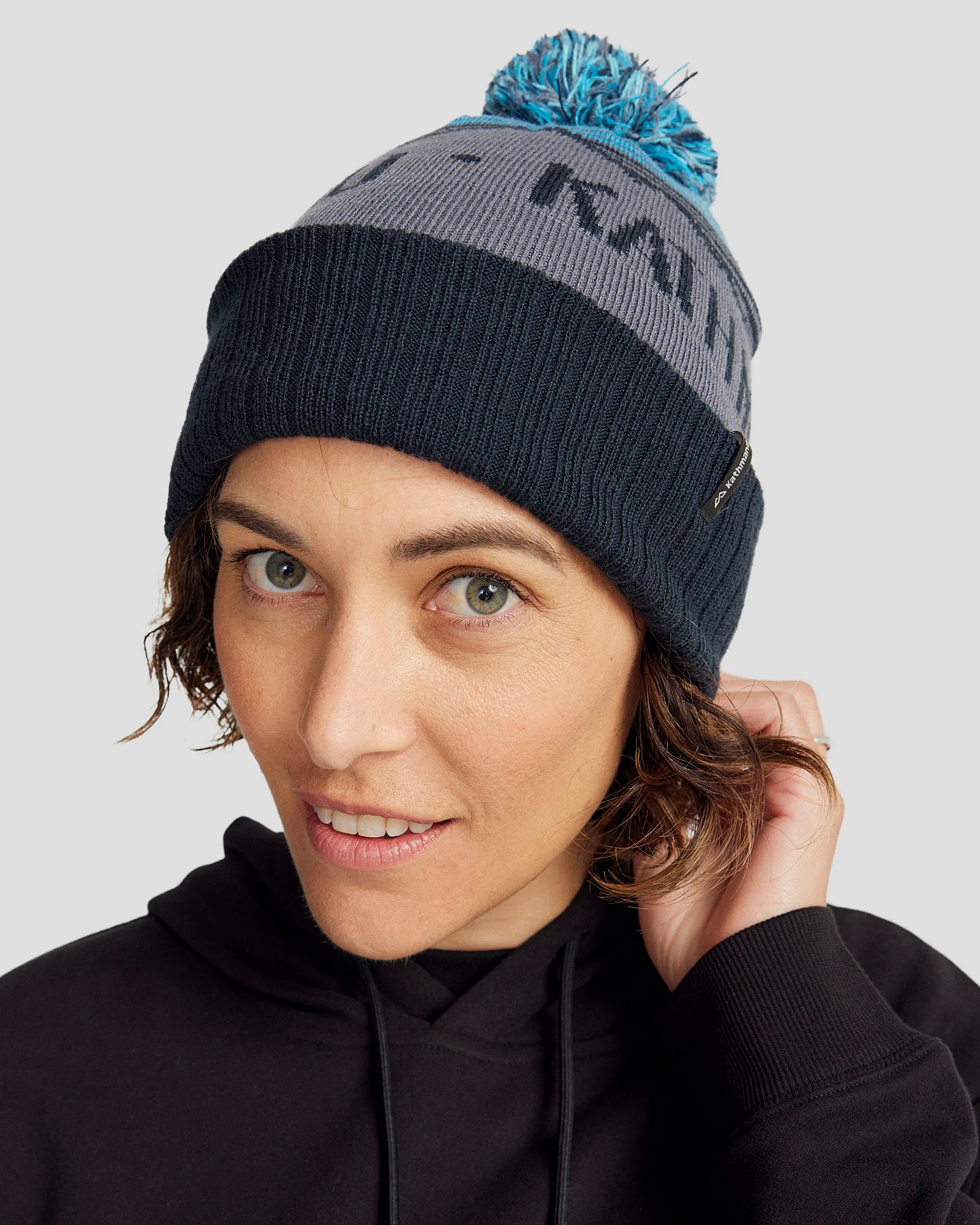 MTN Skies Pompom Beanie - Navy Sea - Image 2