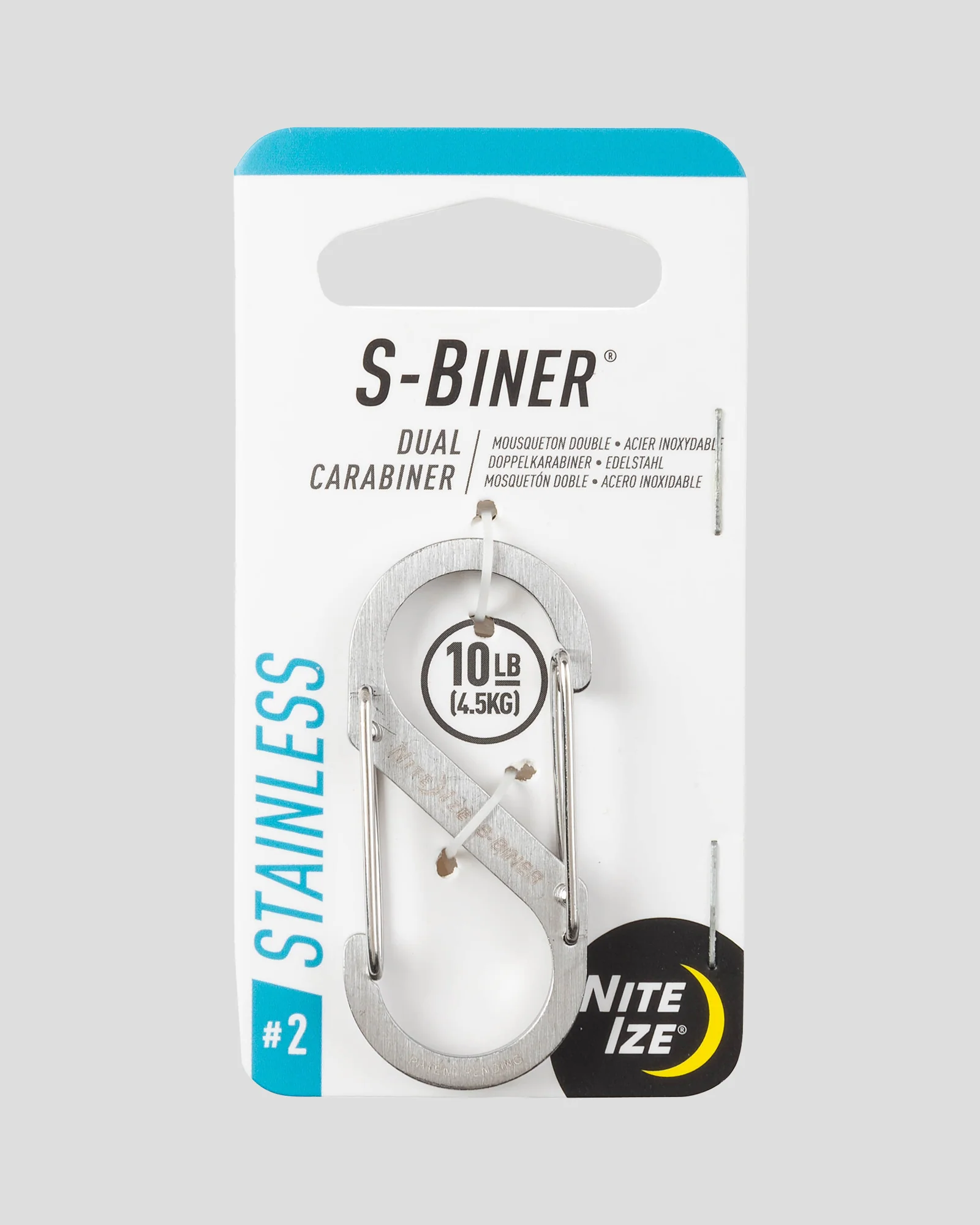 Nite Ize S-Biner® Dual Carabiner Stainless Steel #2 - Silver - Image 3