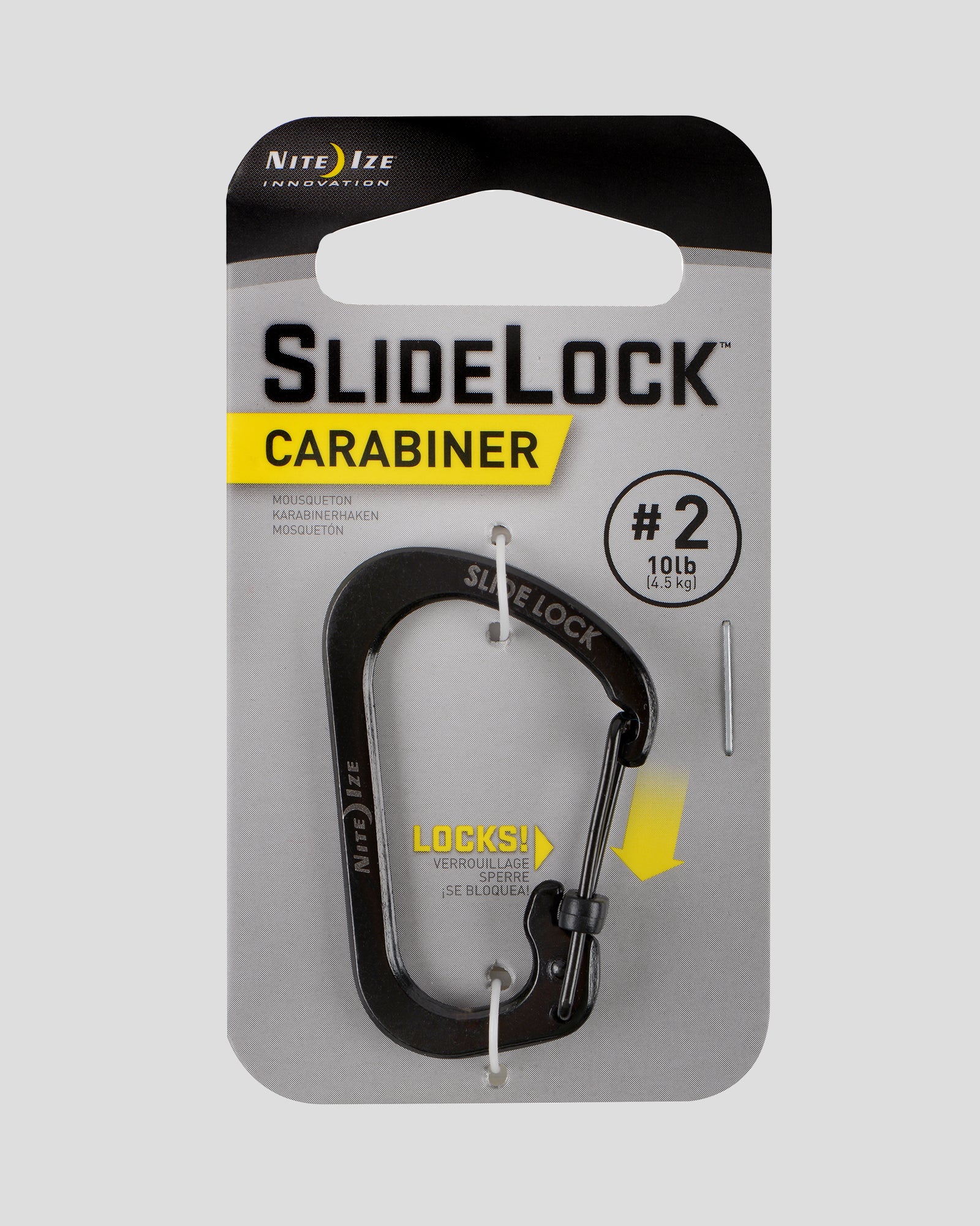 Nite Ize SlideLock Carabiner Stainless Steel #2  - Black - Image 3