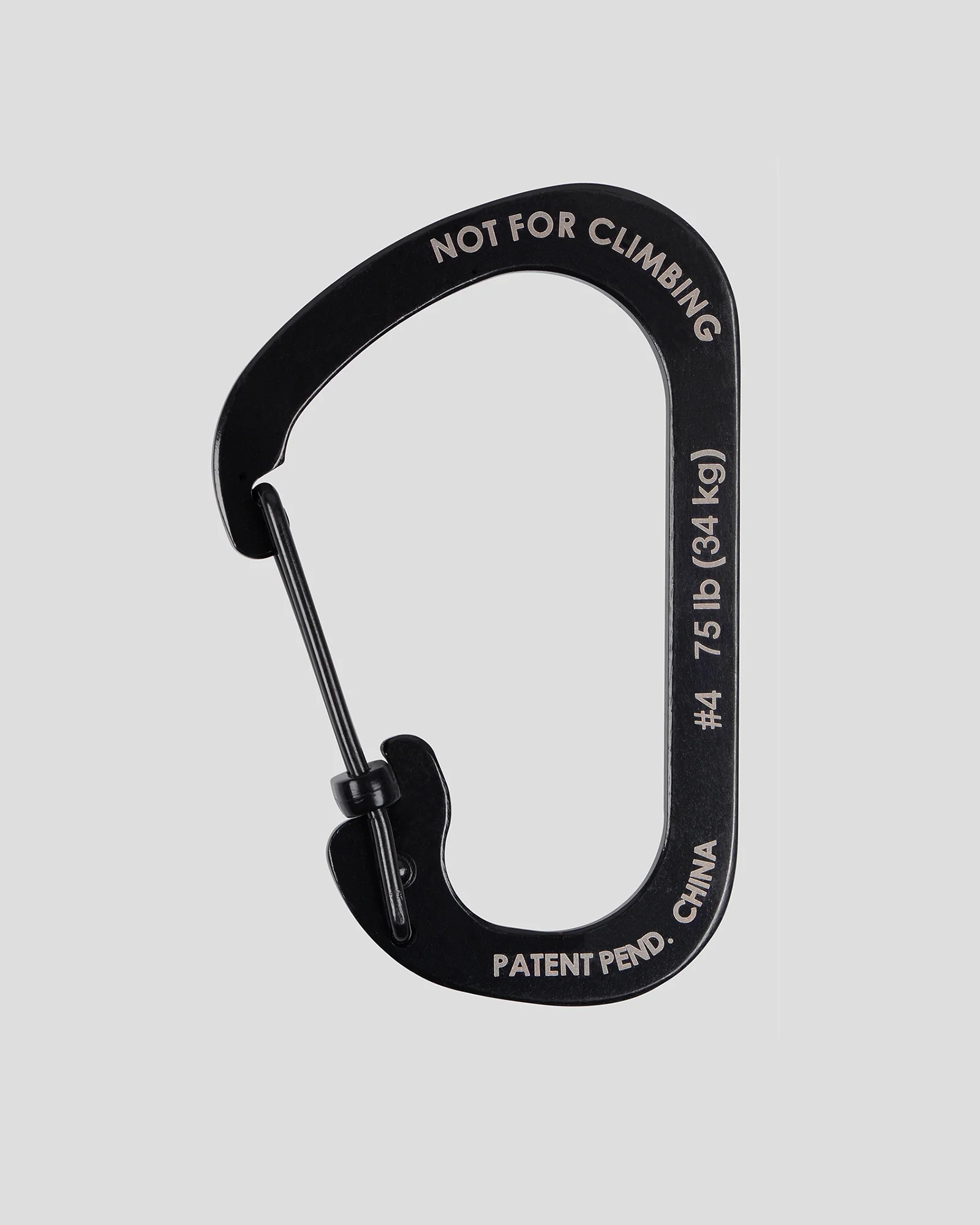 Nite Ize SlideLock Carabiner Stainless Steel #4  - Black - Image 2