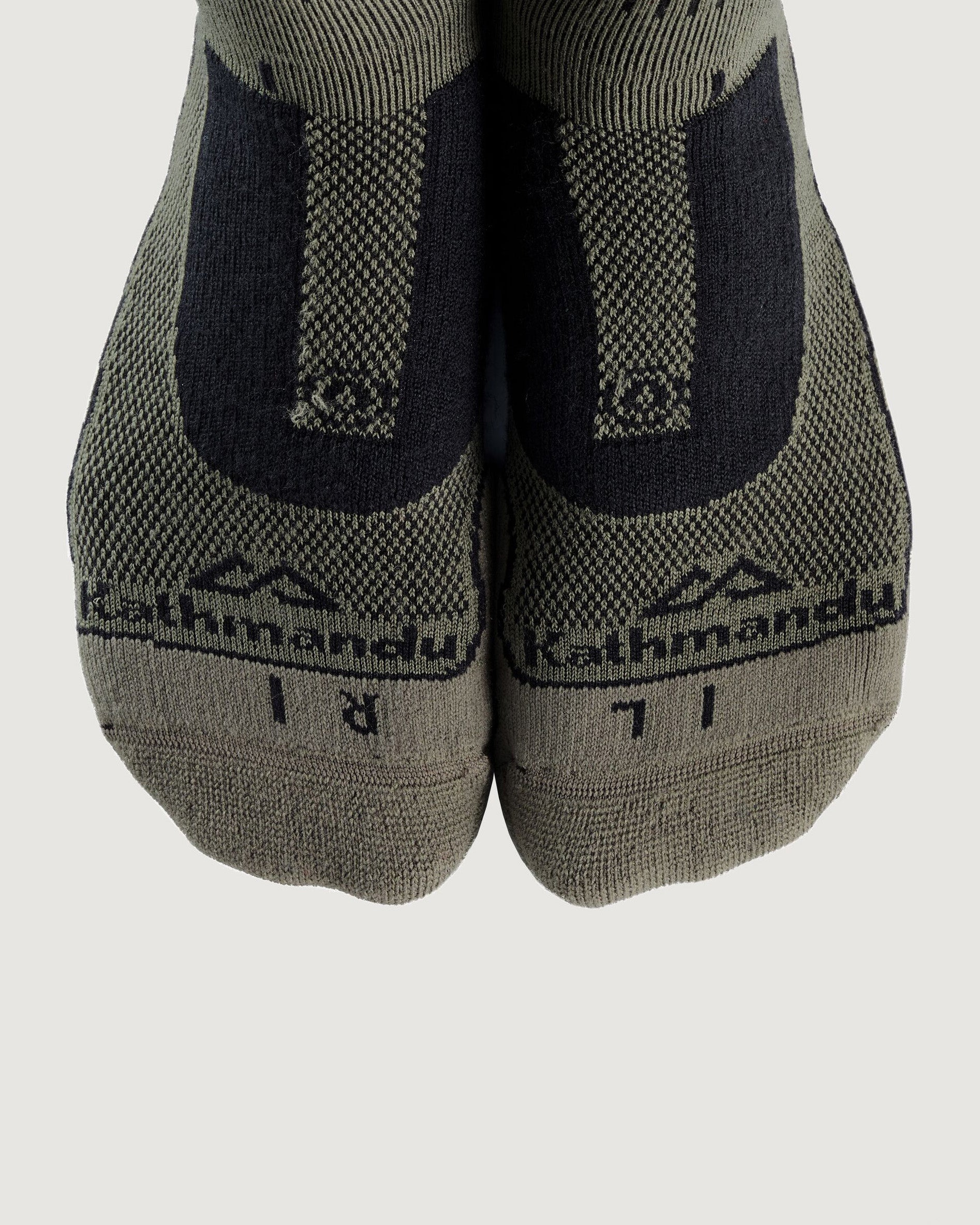 NuYarn Ergonomic Quarter Crew Hiking Socks - Moss - Image 3