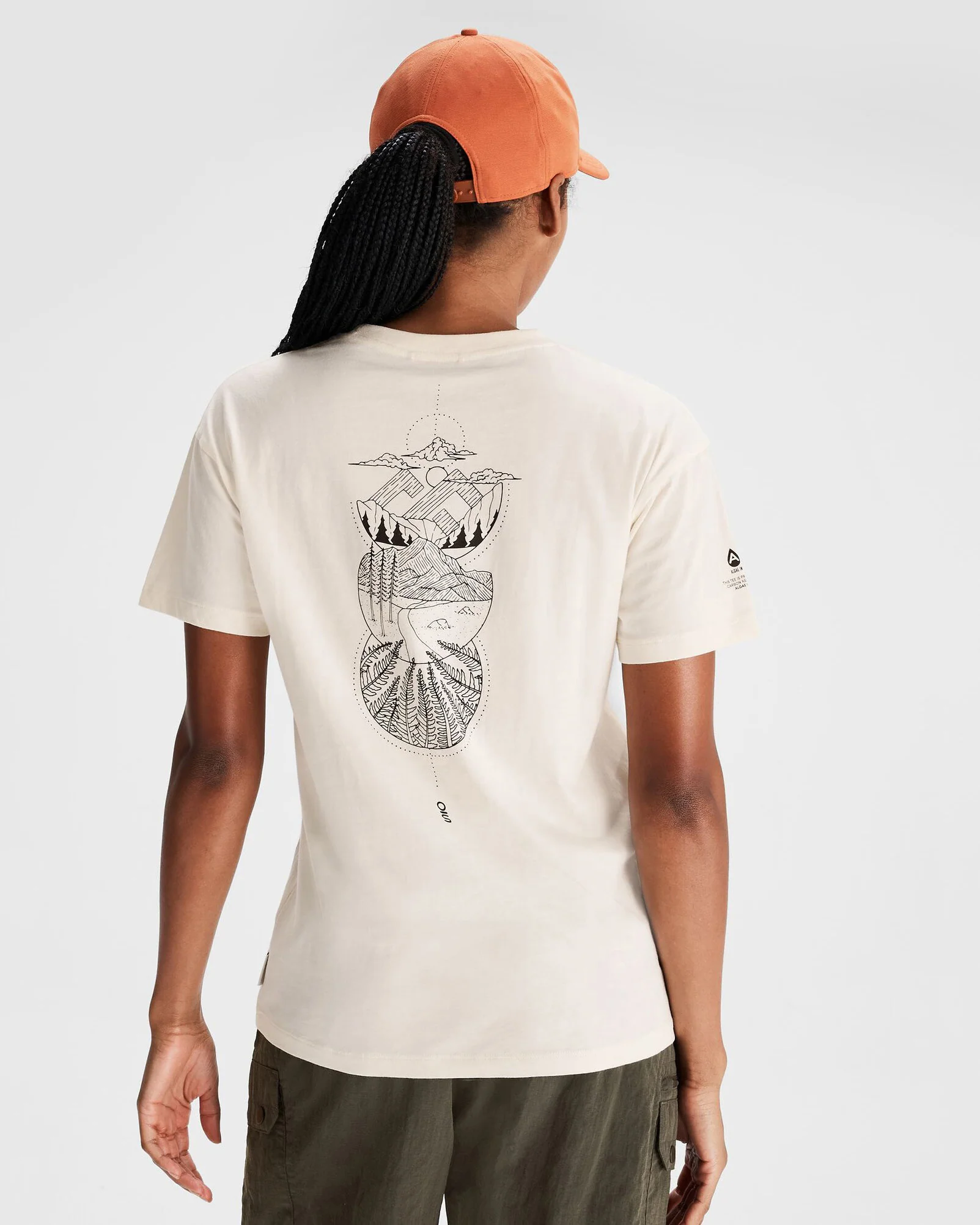 Women's O.Smither Lines Organic Cotton T-shirt - Natural - Image 3