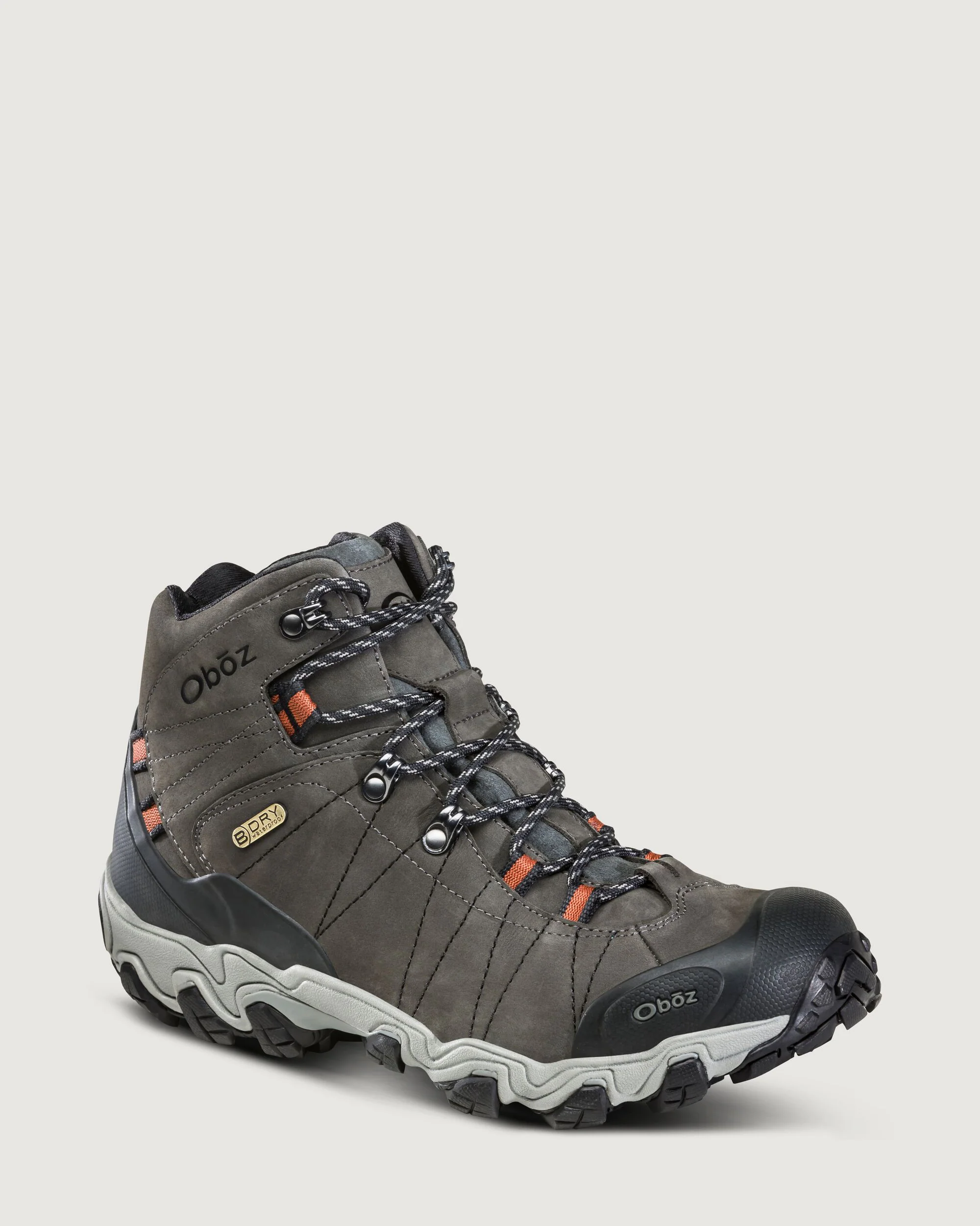 Men's Oboz Bridger Waterproof Mid Hiking Boots - Raven - Image 2