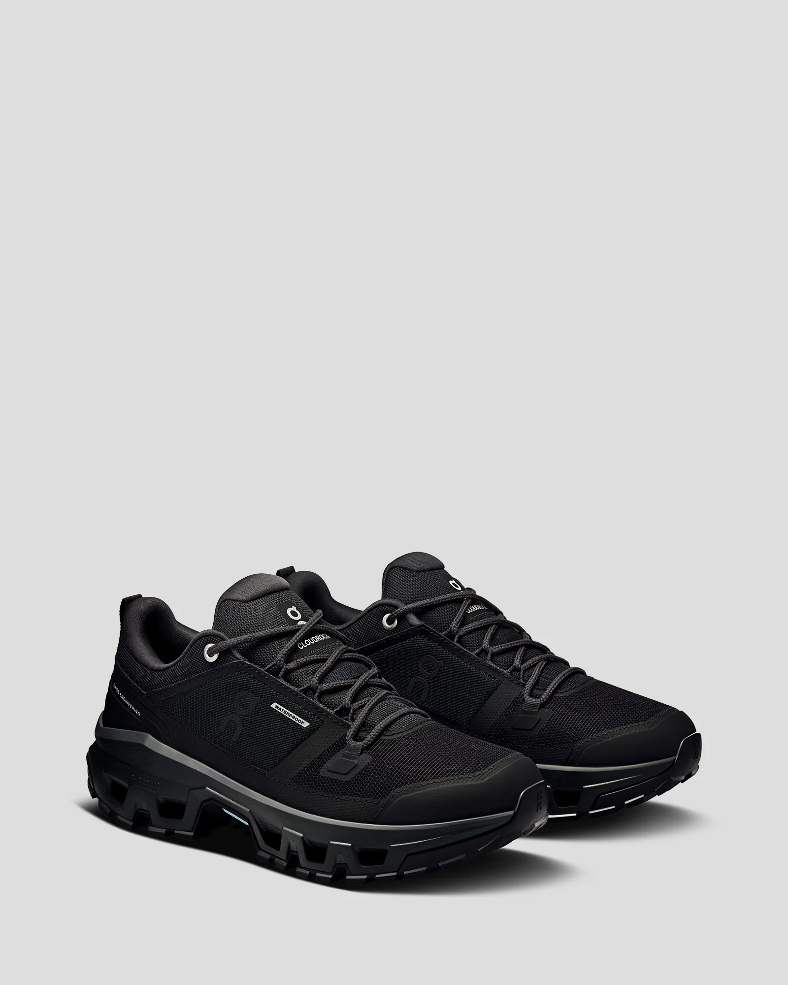 Women's On Cloudrock Low Hiking Shoes - Black/Black - Image 2