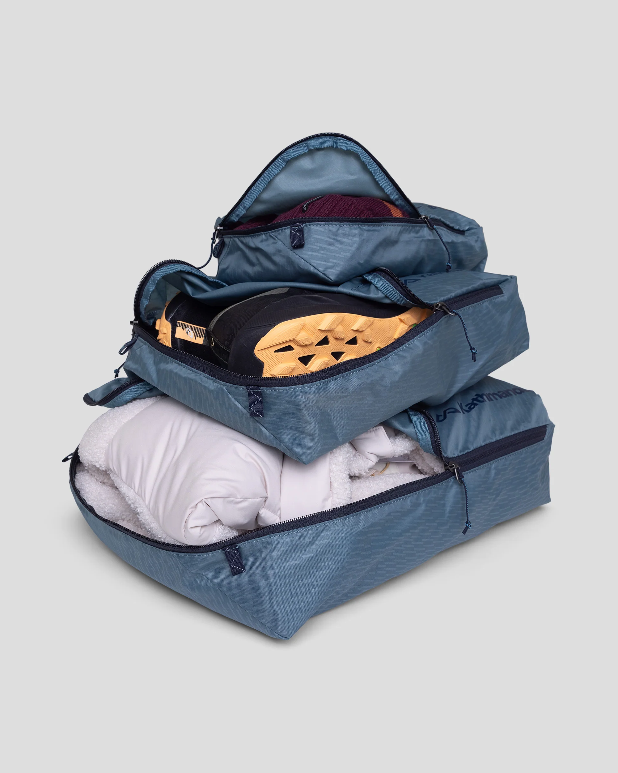 Packing Cube Set Three pack - Washed Blue - Image 2