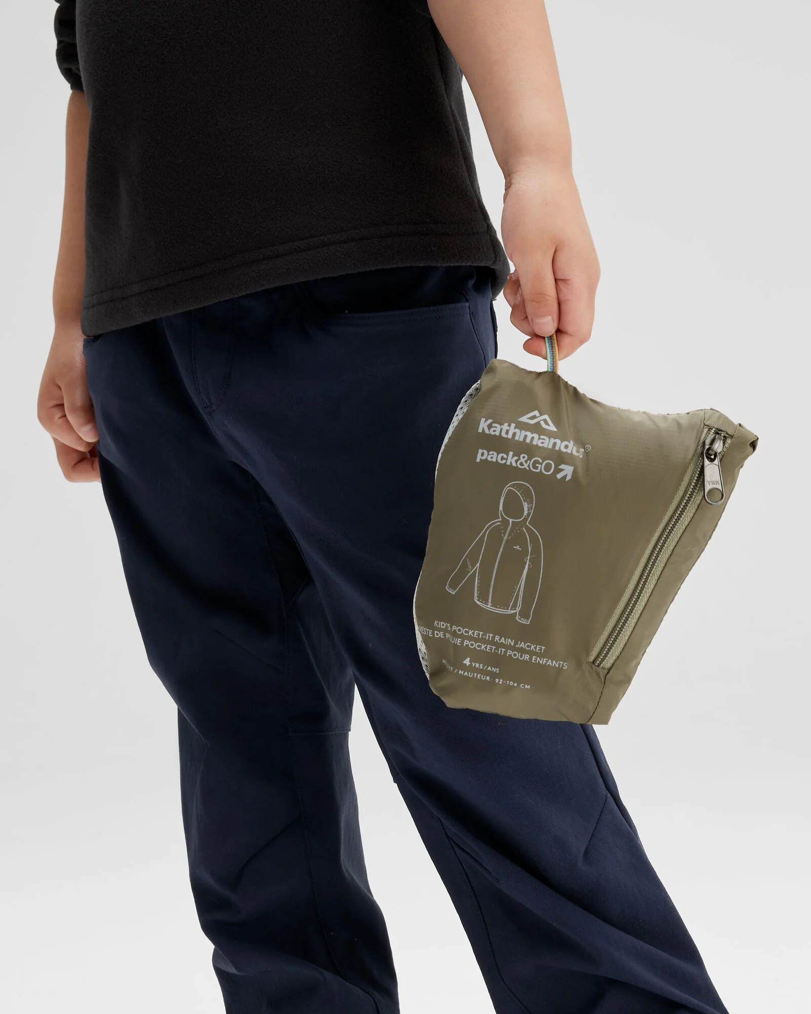 Pocket-it 2L Kids Rain Jacket v4 - Beech - Image 7