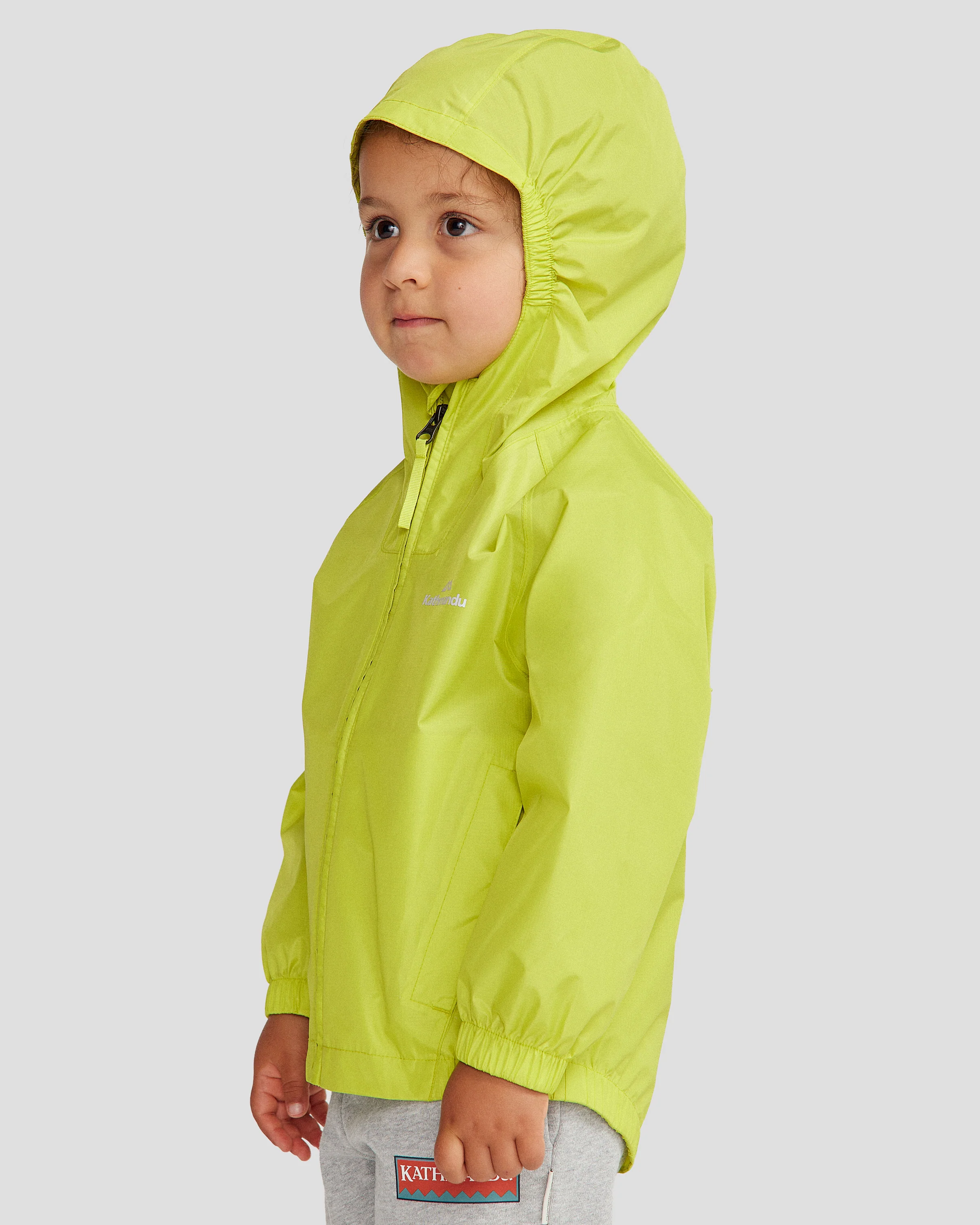 Kids Pocket-it 2L Rain Jacket v4 - Bright Moss - Image 3