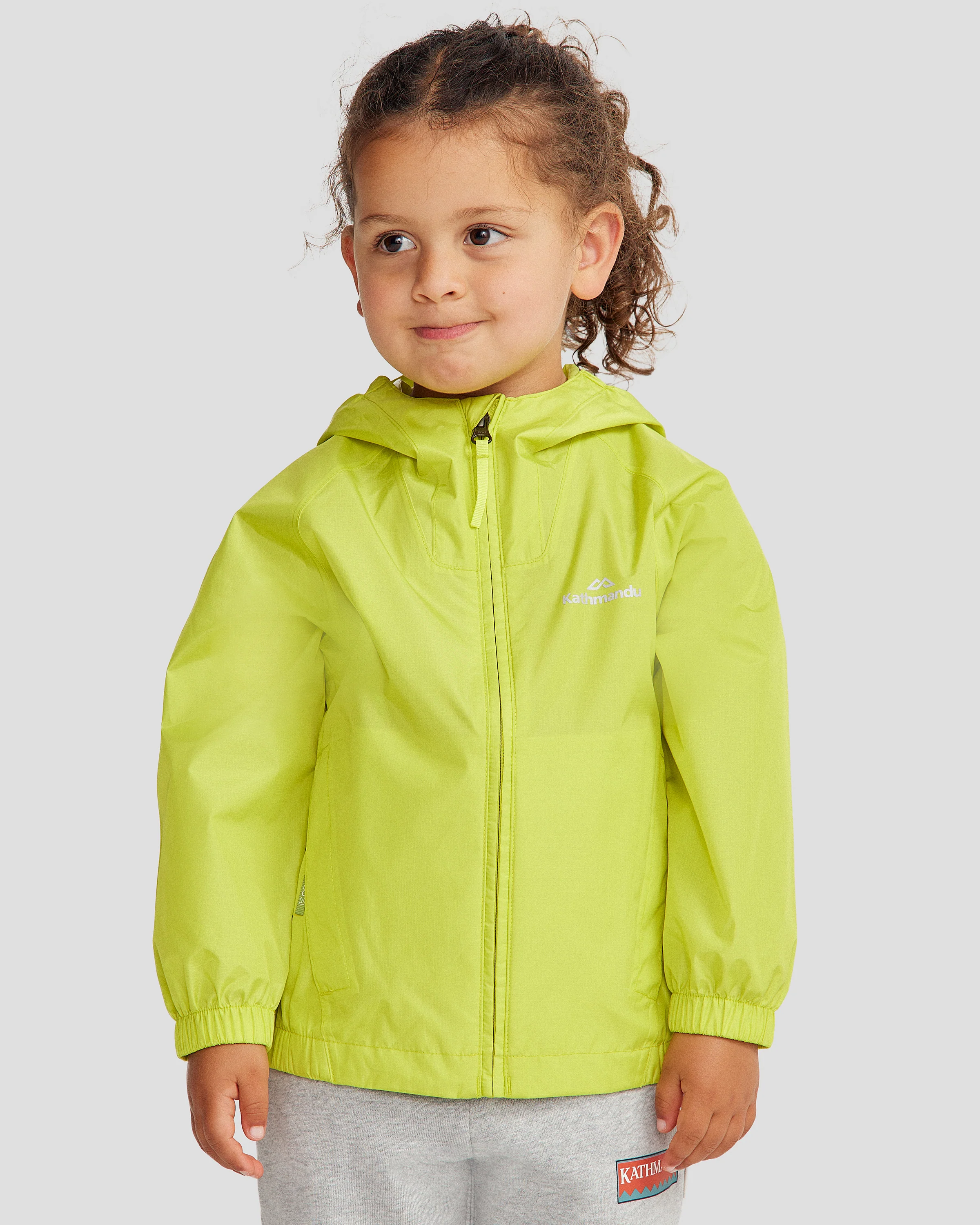 Kids Pocket-it 2L Rain Jacket v4 - Bright Moss - Image 8