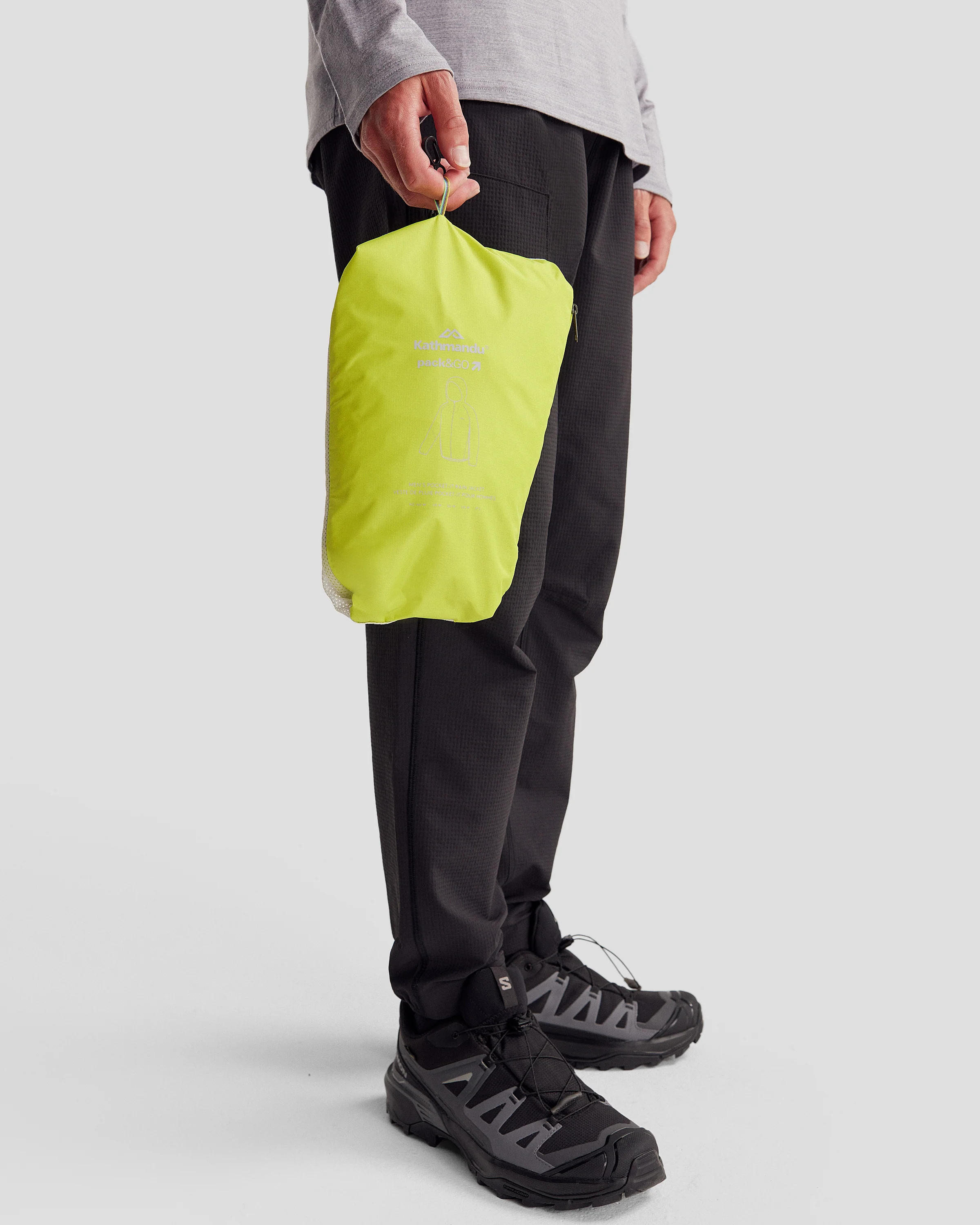 Pocket-it 2L Men's Rain Jacket v4 - Bright Moss - Image 6