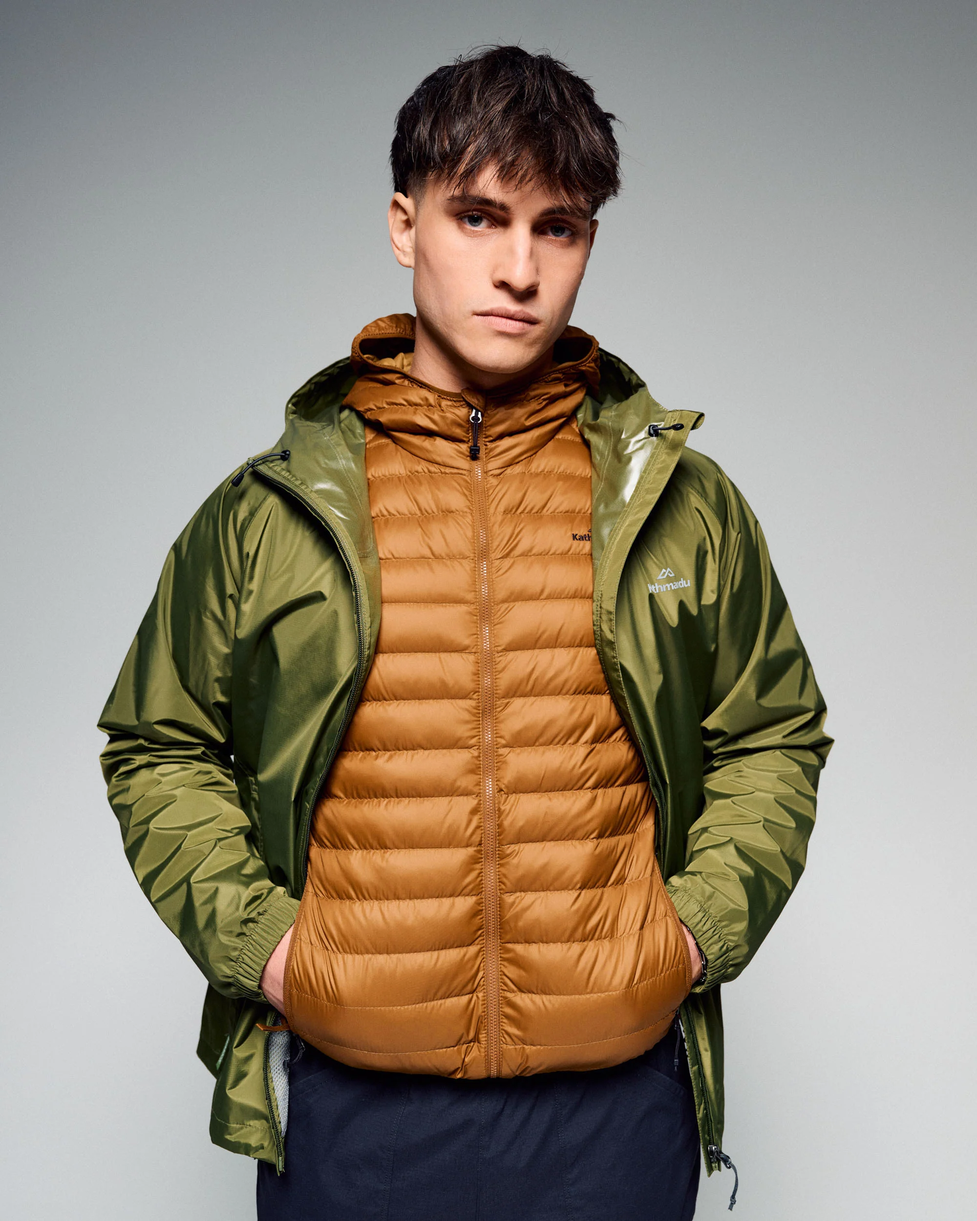 Men's Pocket-it 2L Rain Jacket v4 - Dark Fern - Image 4