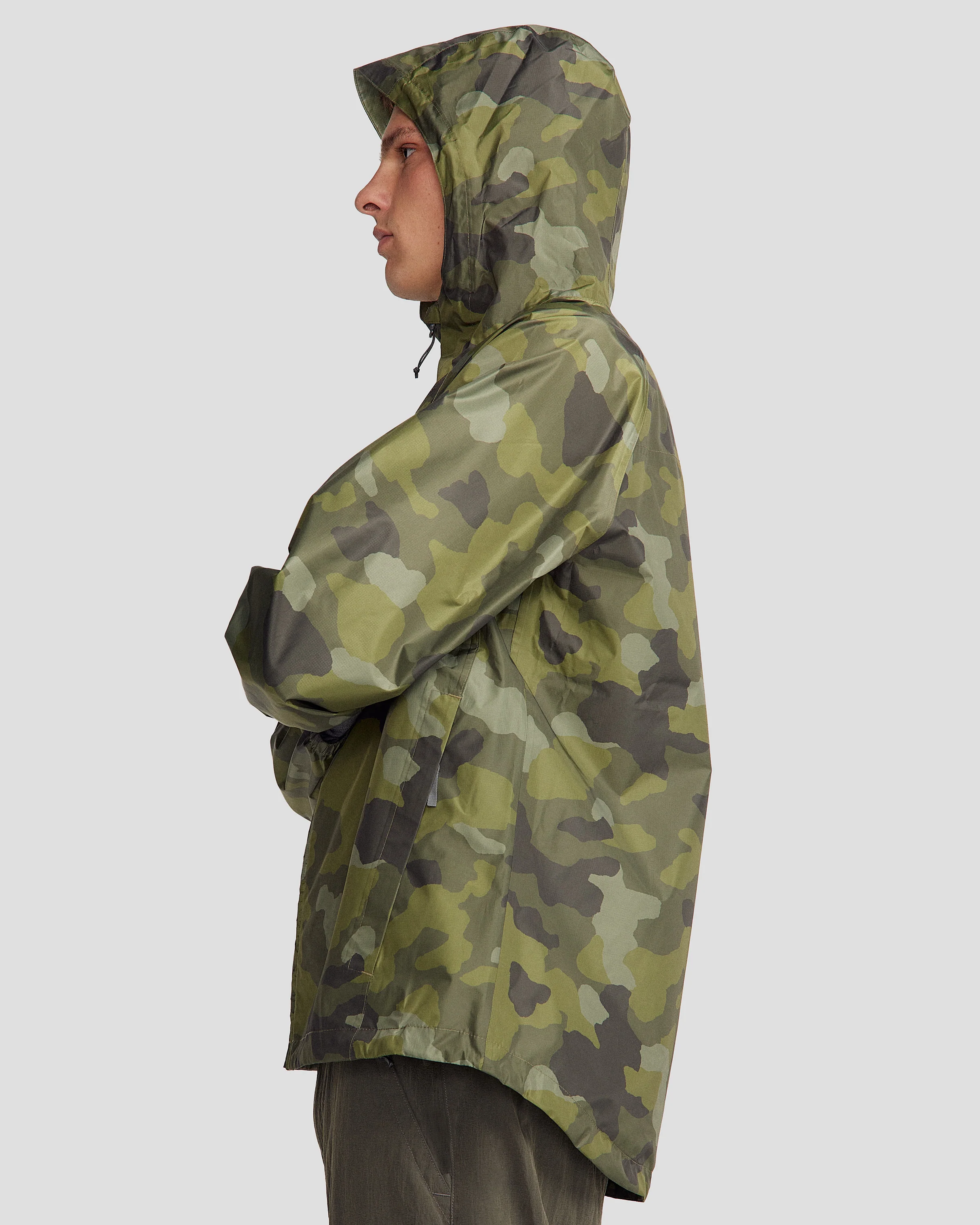 Pocket-it 2L Men's Rain Jacket v4 - Light Moss Tree Camo Print - Image 6