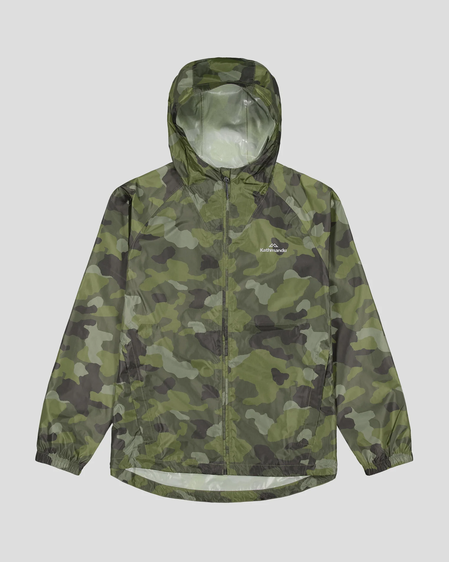 Pocket-it 2L Men's Rain Jacket v4 - Light Moss Tree Camo Print - Image 8