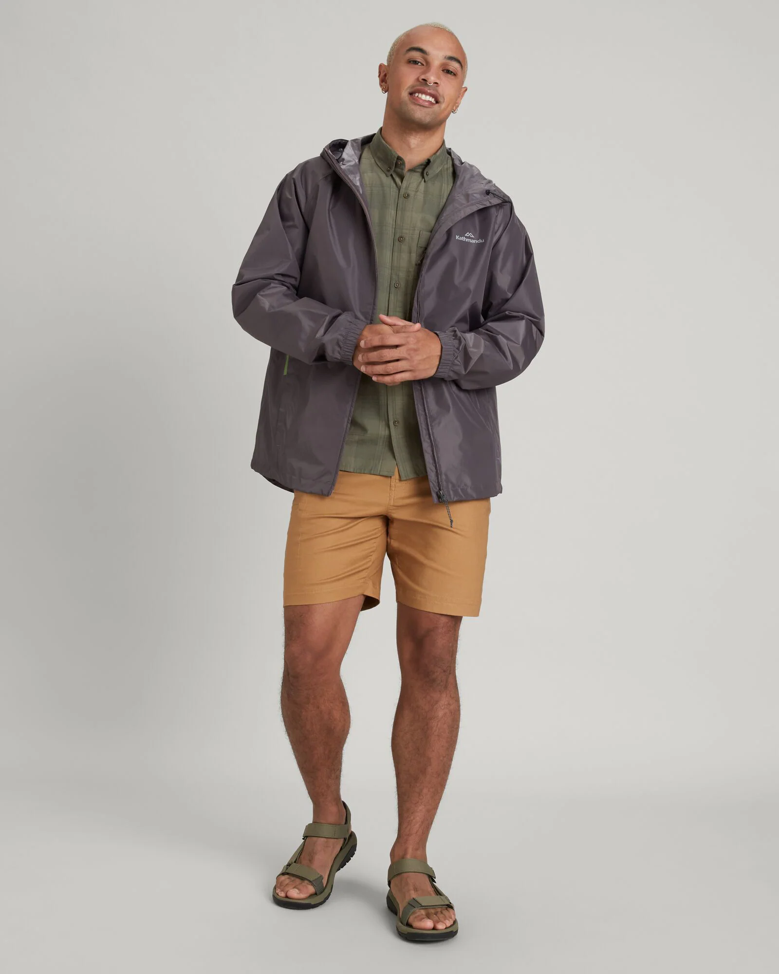 Men's Pocket-it 2-layer Rain Jacket - Light Quartz - Image 2