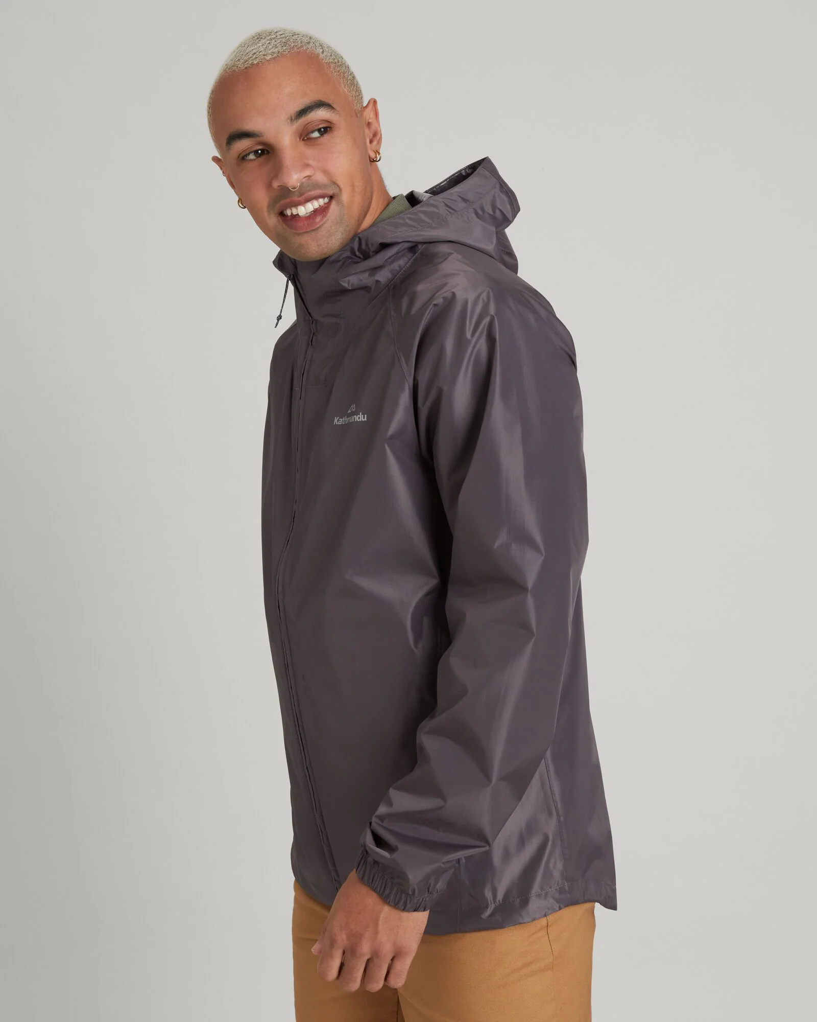 Men's Pocket-it 2-layer Rain Jacket - Light Quartz - Image 3
