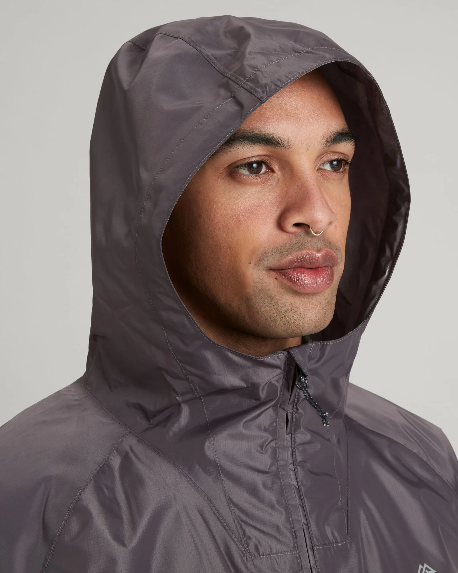 Men's Pocket-it 2-layer Rain Jacket - Light Quartz - Image 5