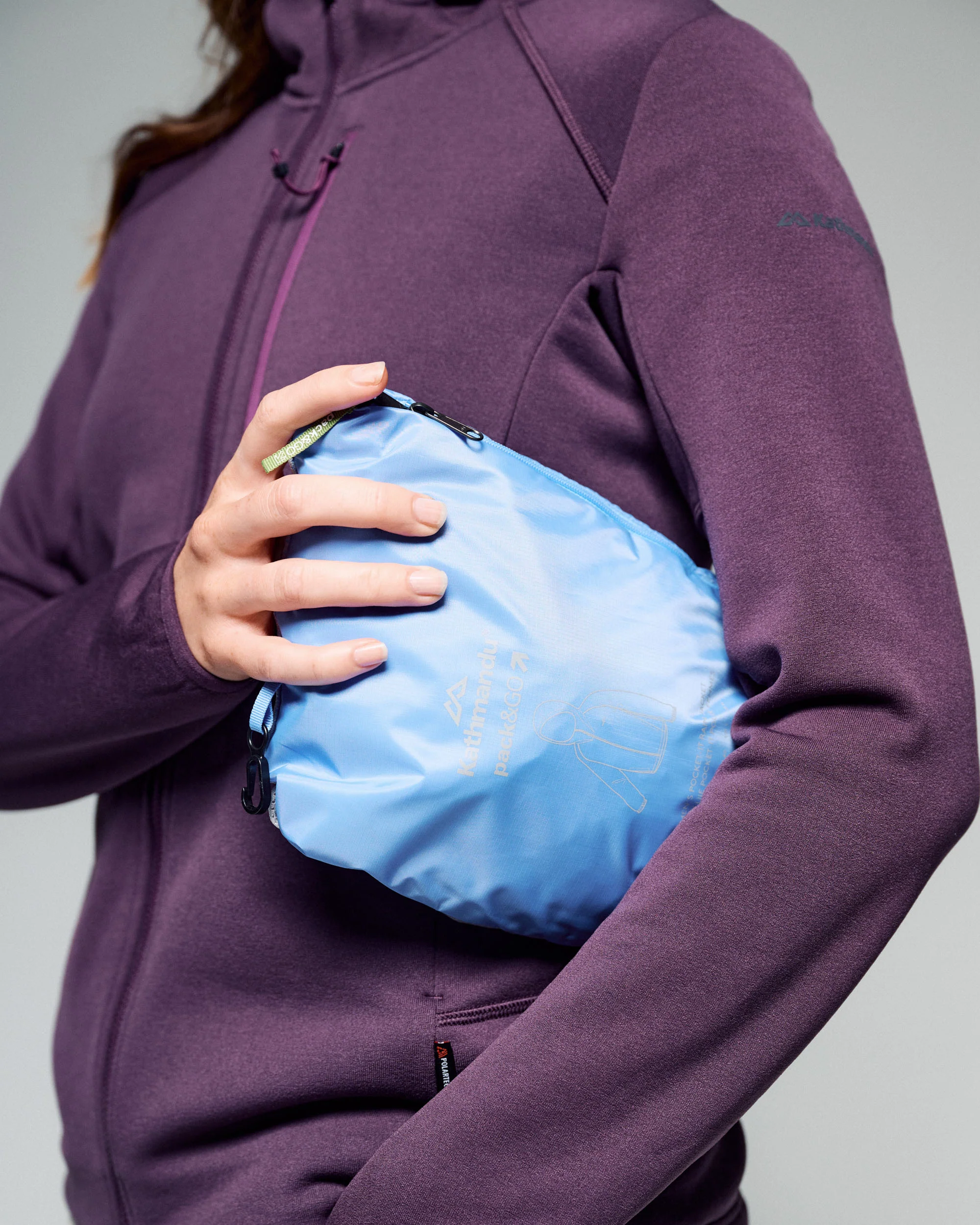 Women's Pocket-it 2L Rain Jacket v4 - Peri - Image 4