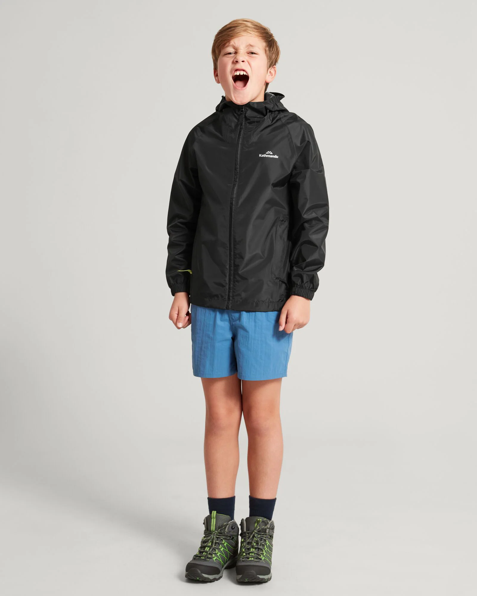 Youth Pocket-it 2-layer Rain Jacket - Black - Image 2
