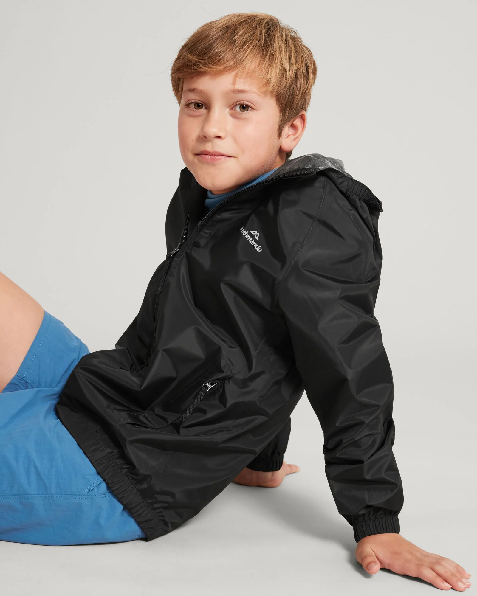 Youth Pocket-it 2-layer Rain Jacket - Black - Image 5