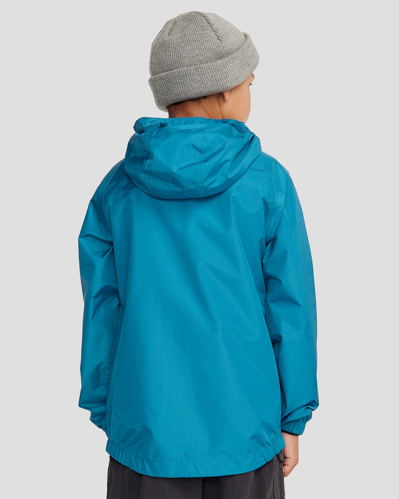 Youth Pocket-it 2-layer Rain Jacket - Dark Eddy - Image 4