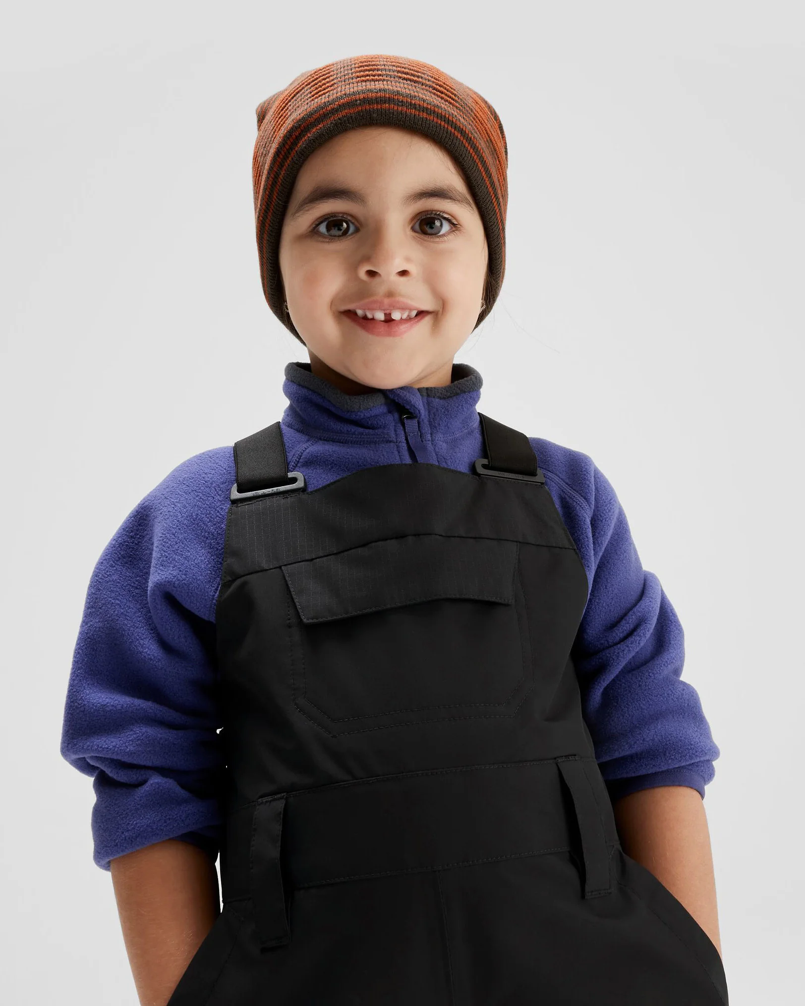 Kids' Poma Beanie - Dark Moss/Red Earth - Image 5