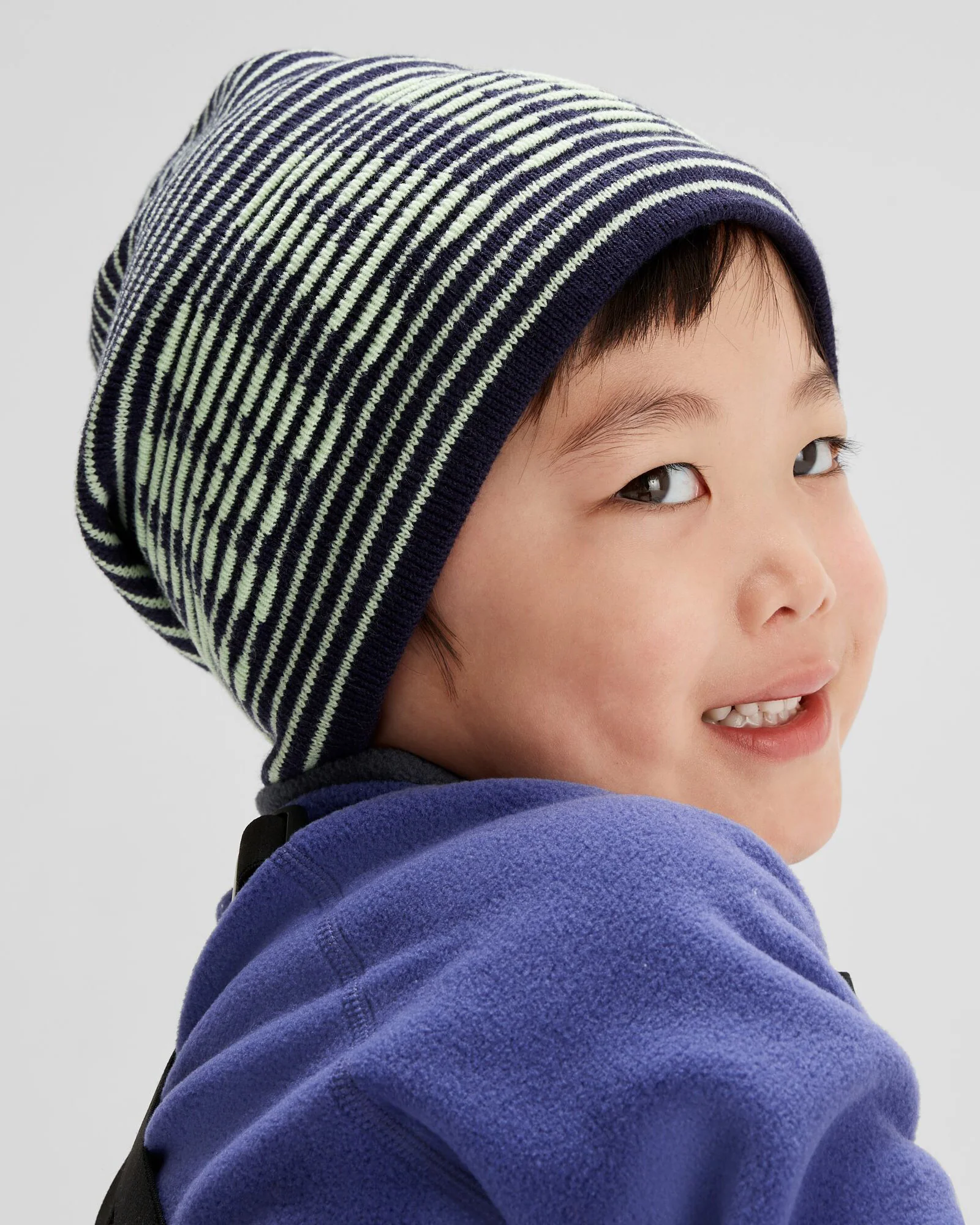 Kids' Poma Beanie - Glowy/Dark Horizon - Image 3