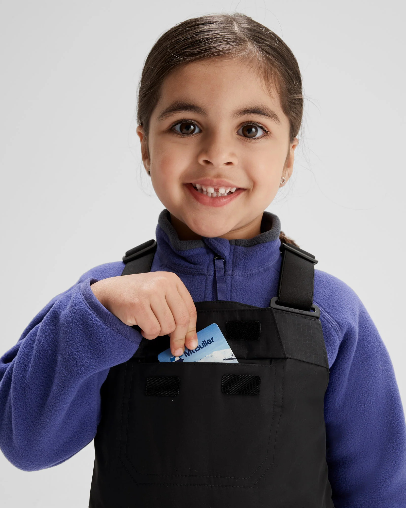 Kids' PWDR-Days 2L Insulated Snow Bib - Black Stingray - Image 4