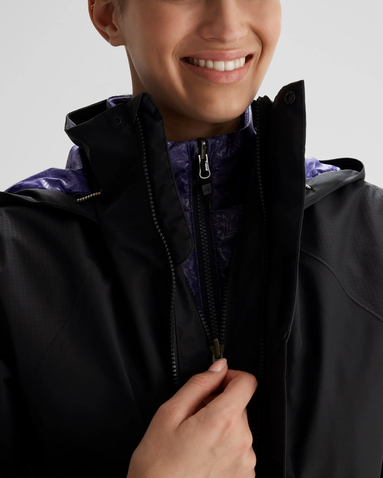 Women's PWDR-Days 2L 3-in-1 Snow Jacket  - Black Stingray/Dark Horizon - Image 10