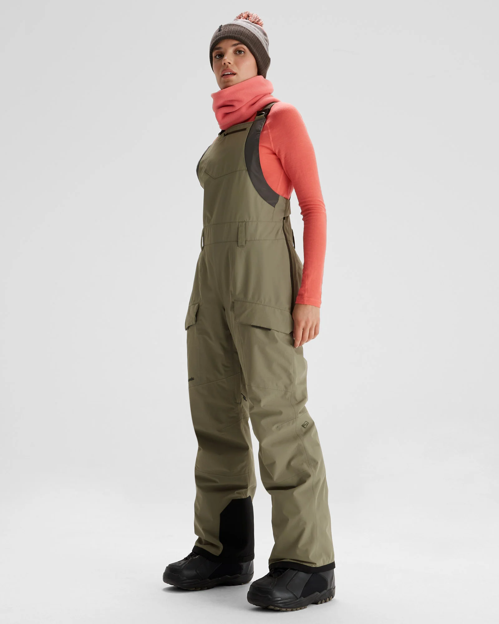 PWDR-Days Women's 2-layer Insulated Bib Pants - Beech - Image 2