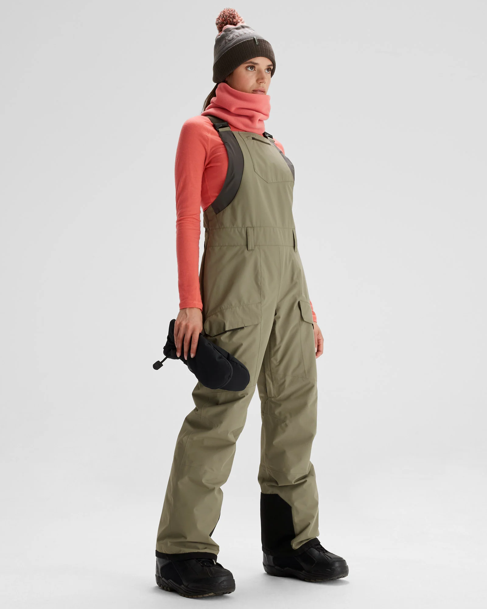 PWDR-Days Women's 2-layer Insulated Bib Pants - Beech - Image 8