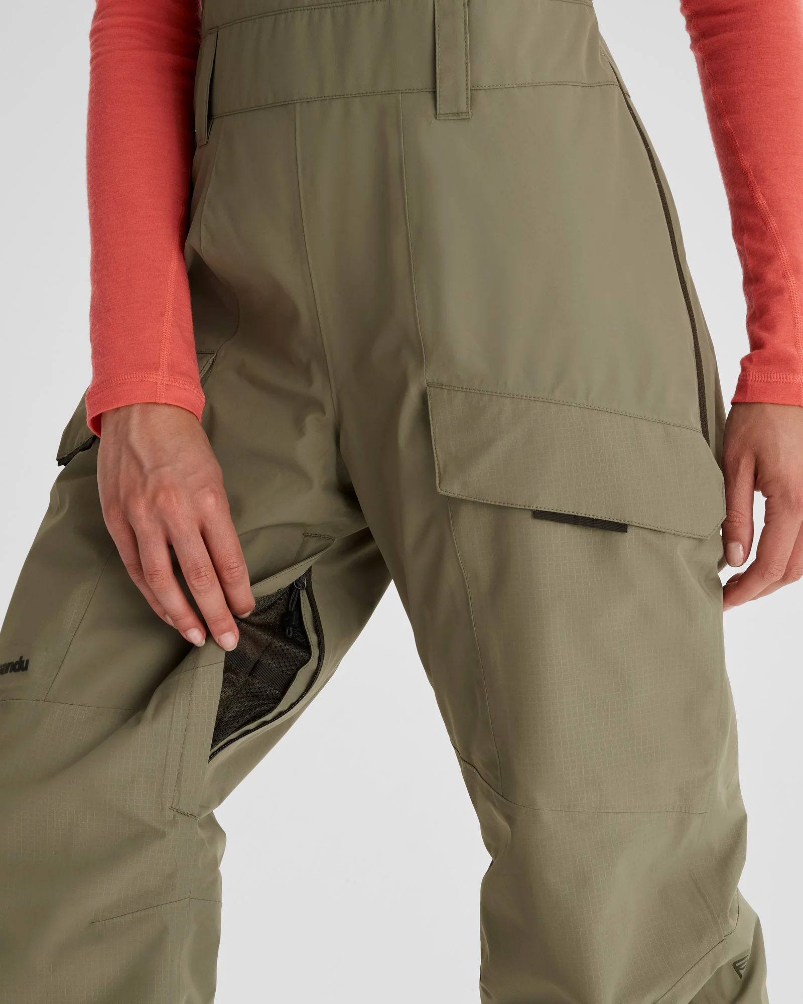 PWDR-Days Women's 2-layer Insulated Bib Pants - Beech - Image 9