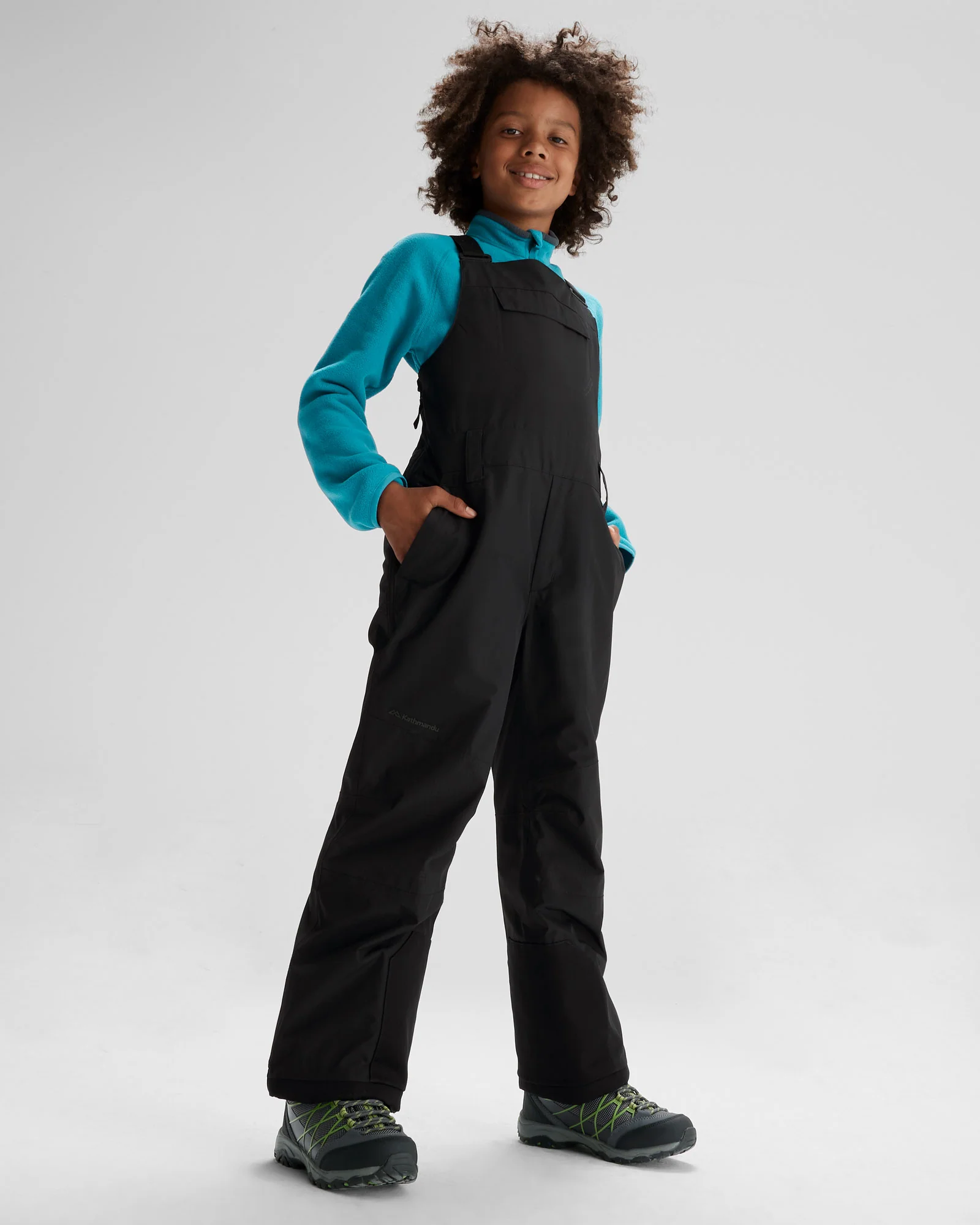 Youth PWDR-Days 2L Insulated Snow Bib - Black Stingray - Image 2