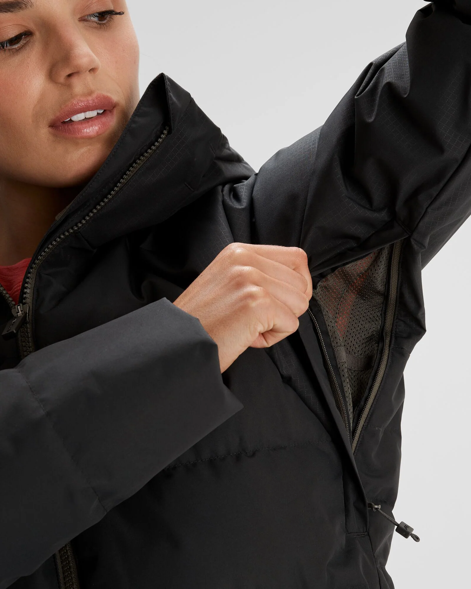Women's PWDR-Days Down Snow Jacket - Black Stingray - Image 10