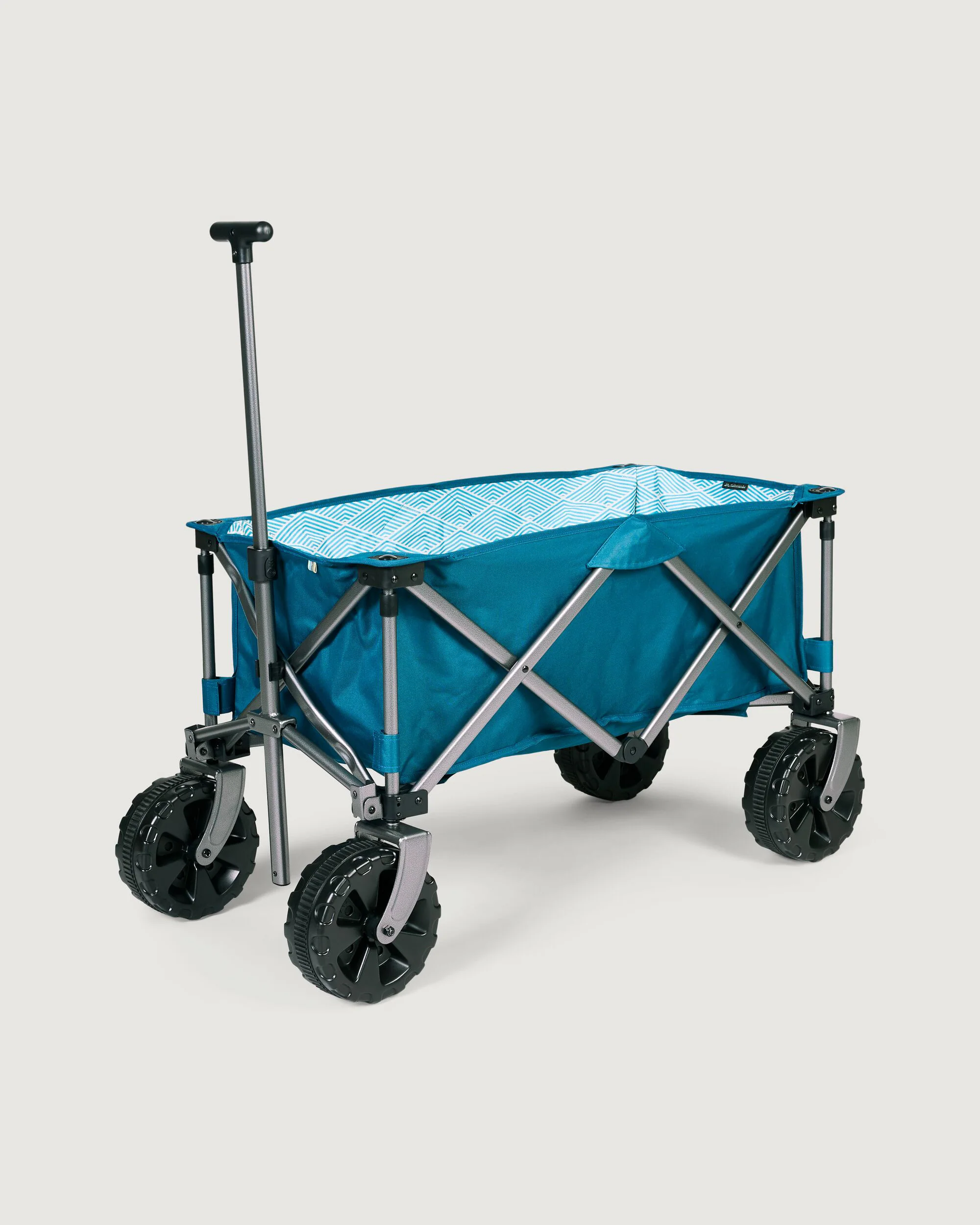 Retreat Trolley - Deep Sea Blue/Cove Geometric Print - Image 3