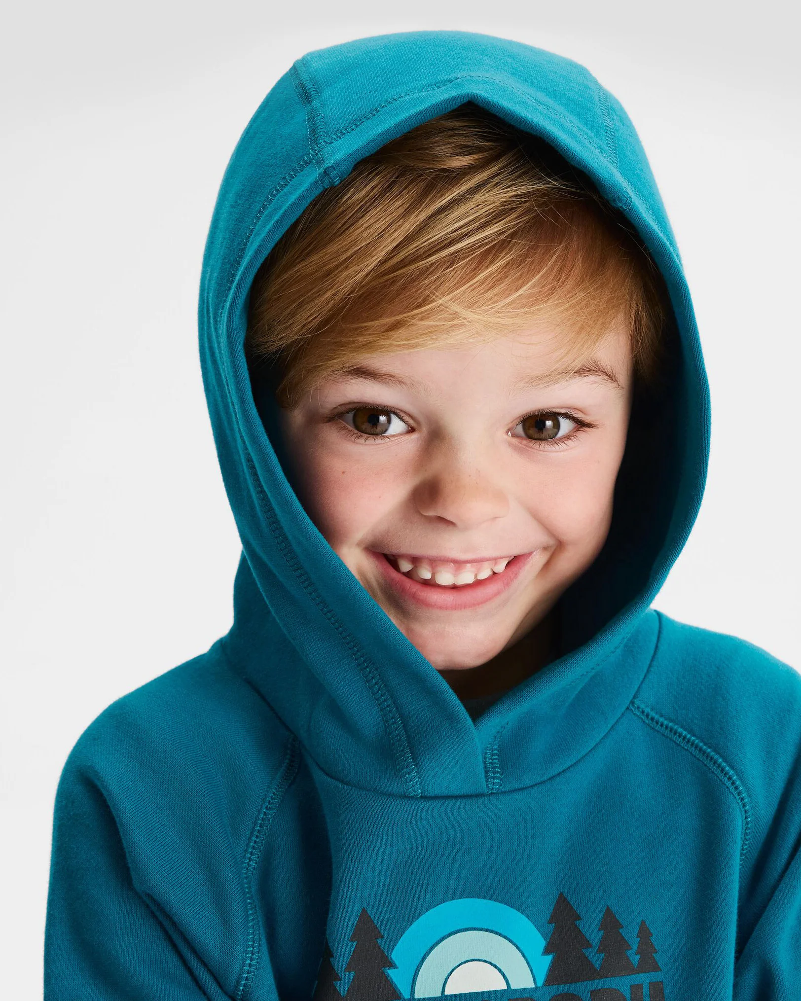 Kids' Retro Logo LT BB Hoodie - Dark Eddy - Image 4
