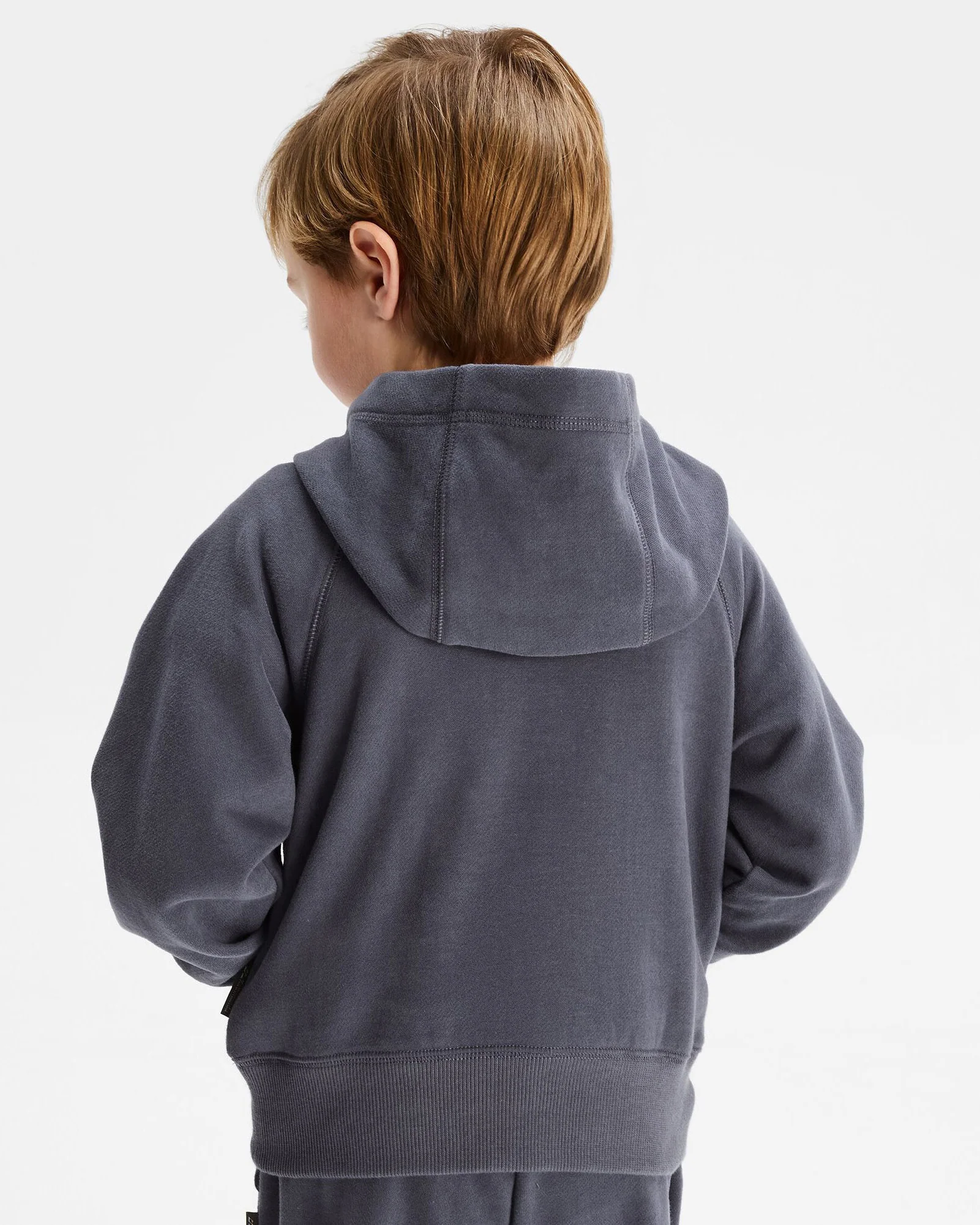 Kids' Retro Logo LT BB Hoodie - Mid Navy - Image 4