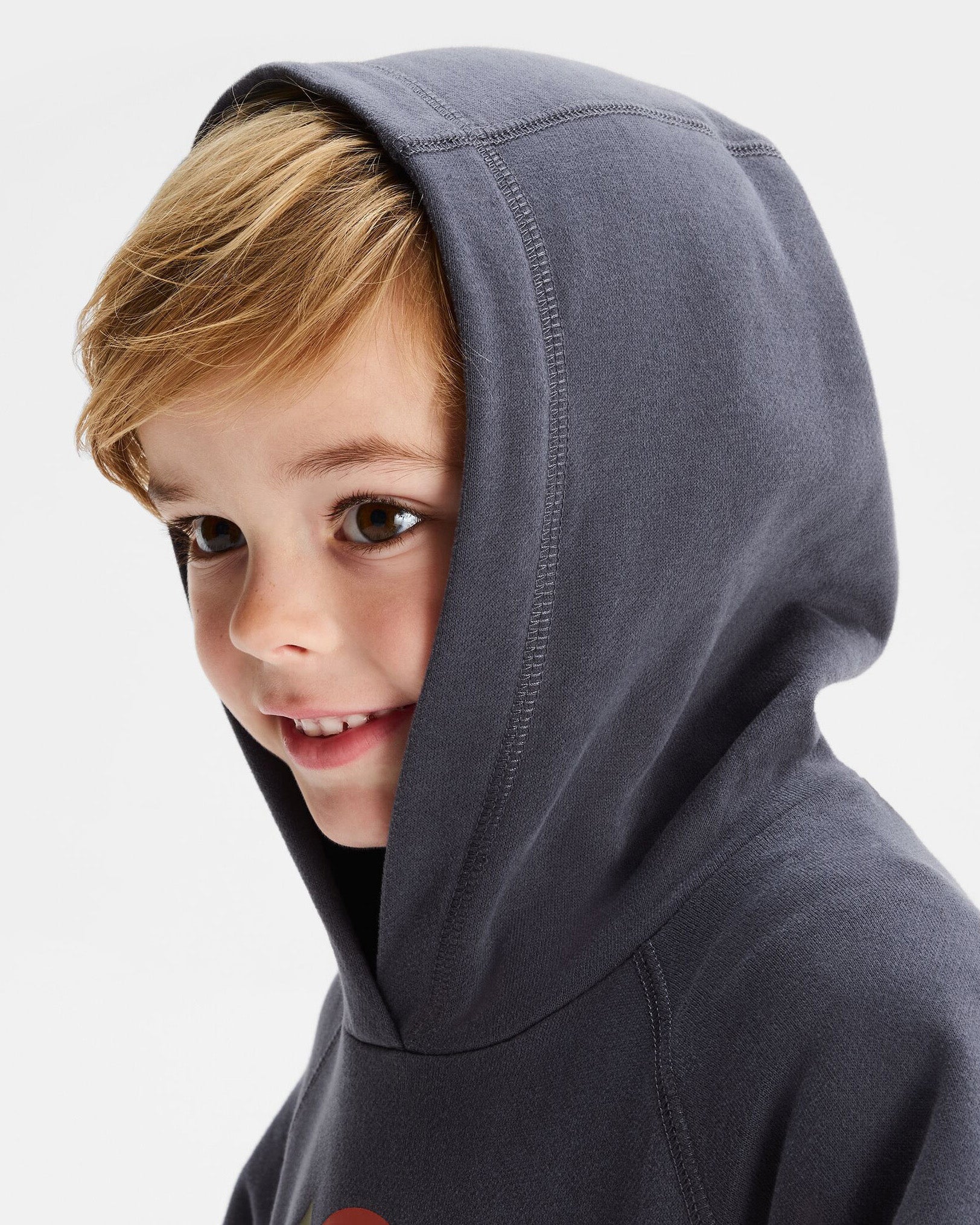 Kids' Retro Logo LT BB Hoodie - Mid Navy - Image 5