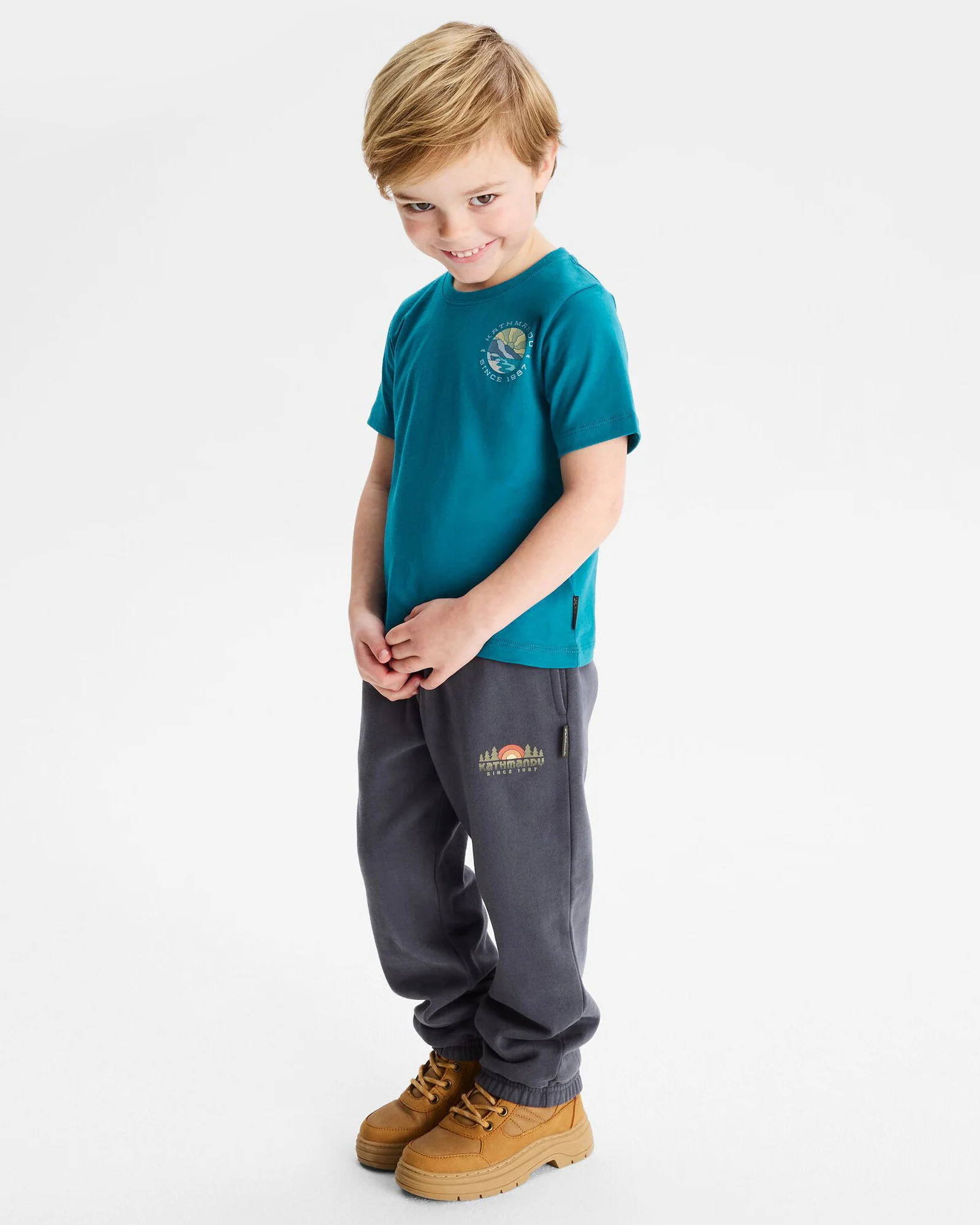 Retro Logo Kids LT BB Joggers - Mid Navy - Image 2