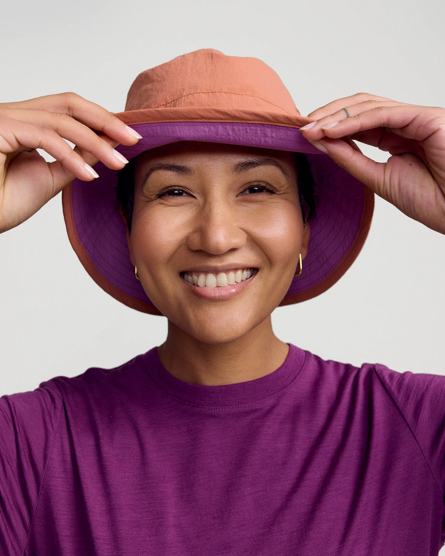 Reversible Bucket Hat - Copper/Washed Berry - Image 3