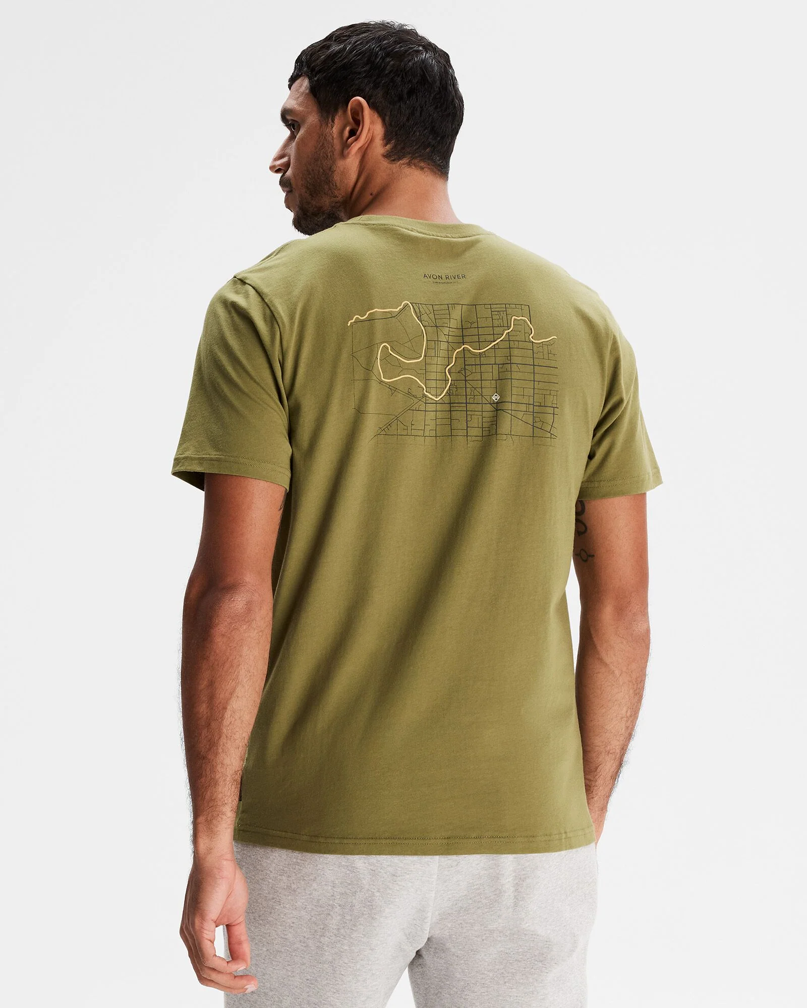 Men's Ride the River Organic Cotton T-shirt - Dark Fern - Image 2