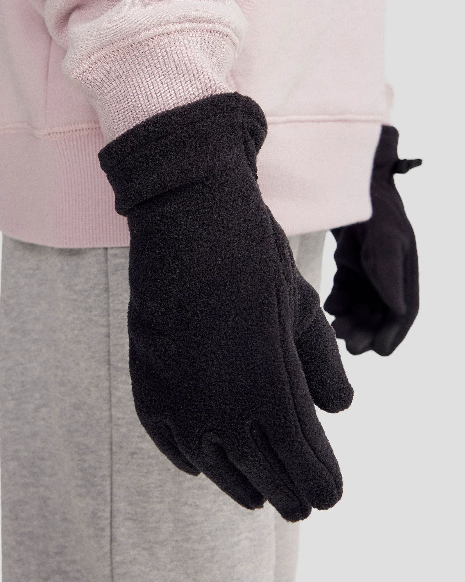 Kids' Ridge 100 PrimaLoft® Bio Fleece Gloves - Black - Image 5