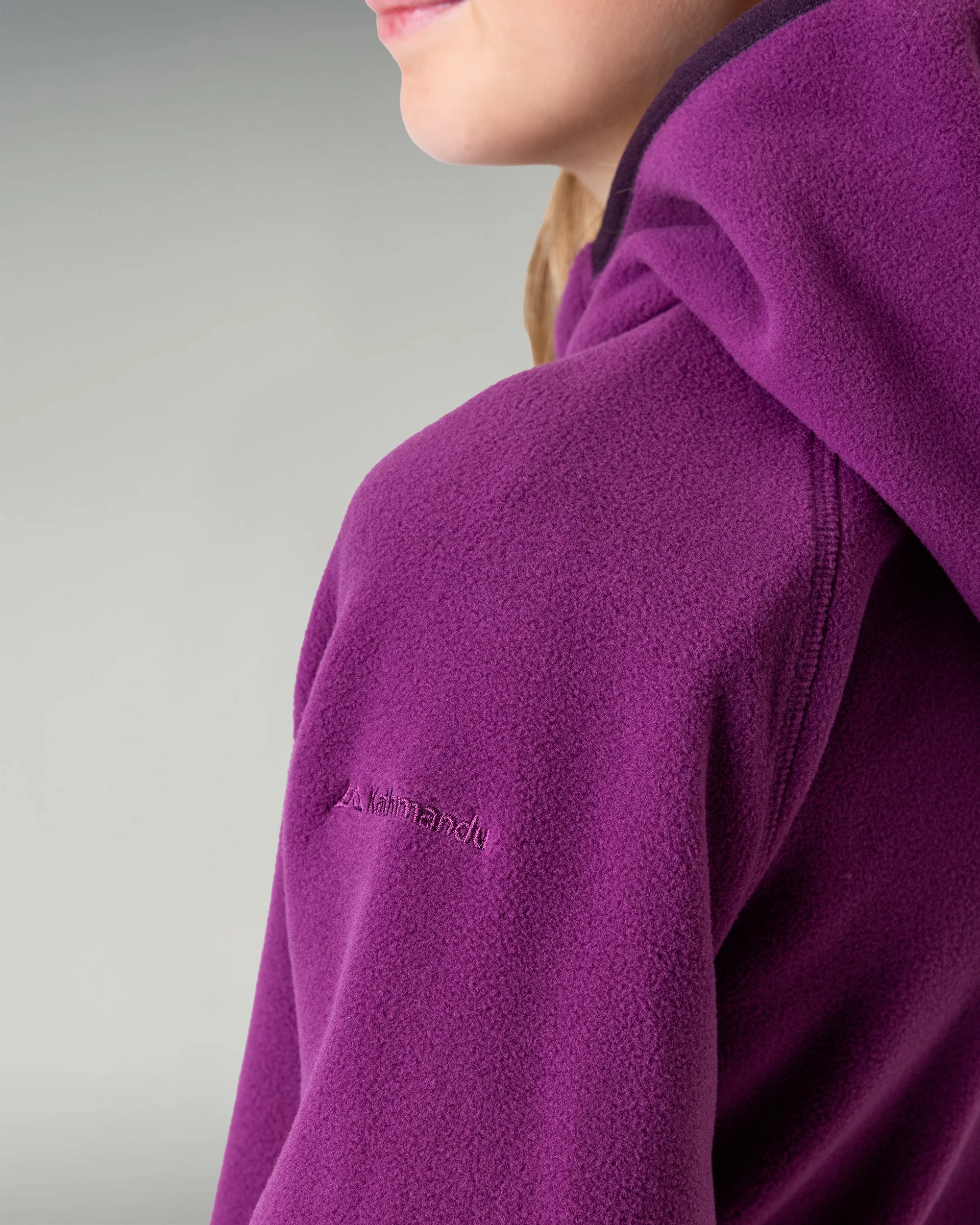 Kids Ridge 100 Primaloft Hooded Jacket - Berry - Image 3