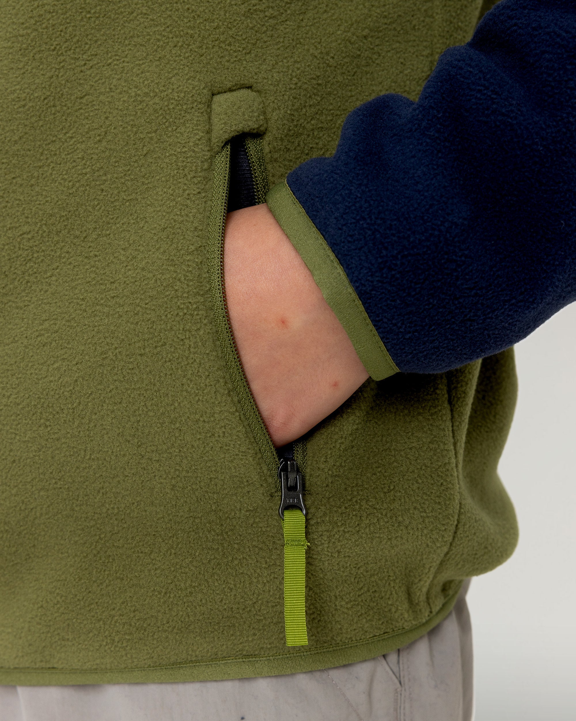 Kid's Ridge 100 Primaloft Hooded Jacket - Pure Navy/Dark Fern - Image 5