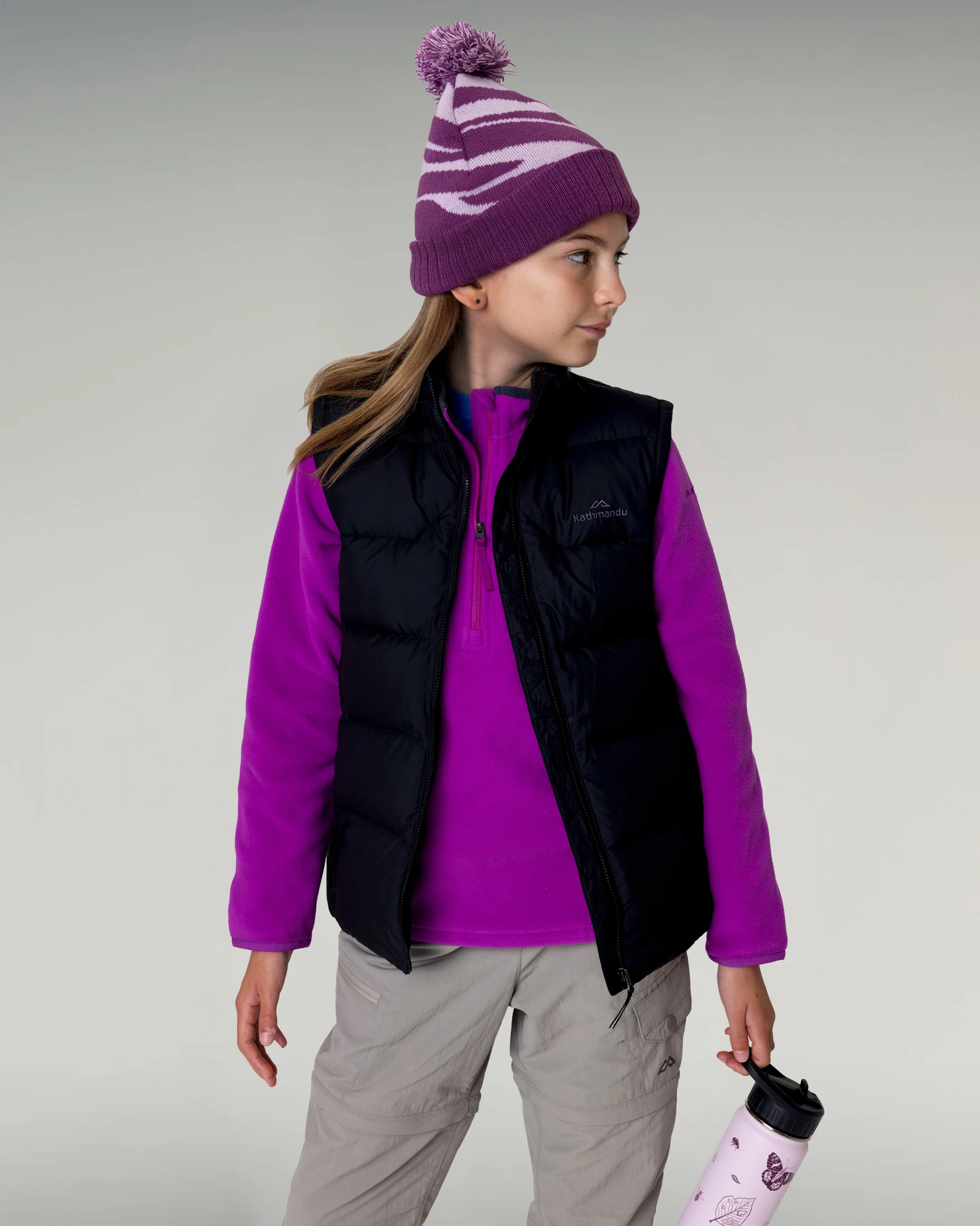Kids' Ridge 100 Primaloft Pullover - Vivid Purple - Image 2