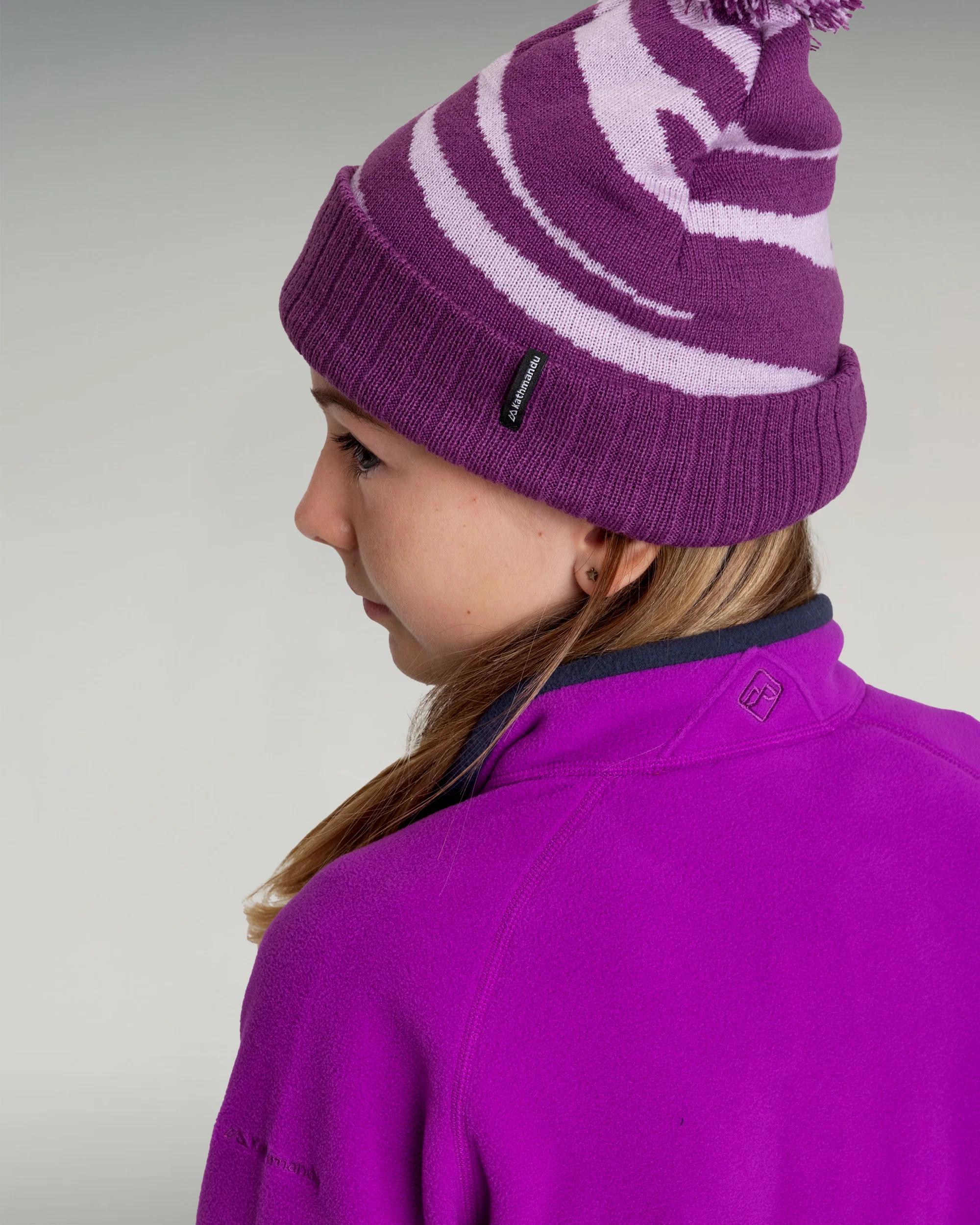 Kids' Ridge 100 Primaloft Pullover - Vivid Purple - Image 3