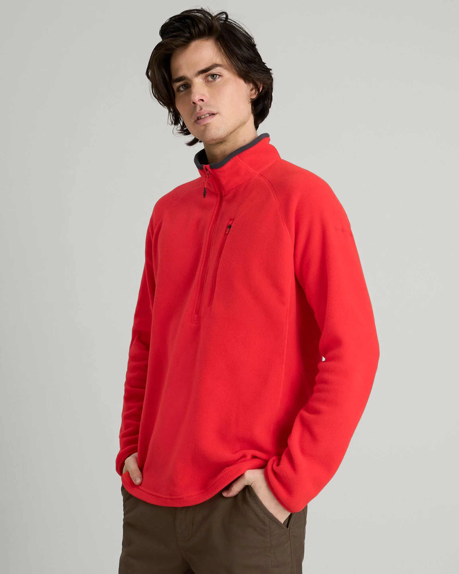 Men's Ridge 100 PrimaLoft Bio Pullover - Alpine Red - Image 3