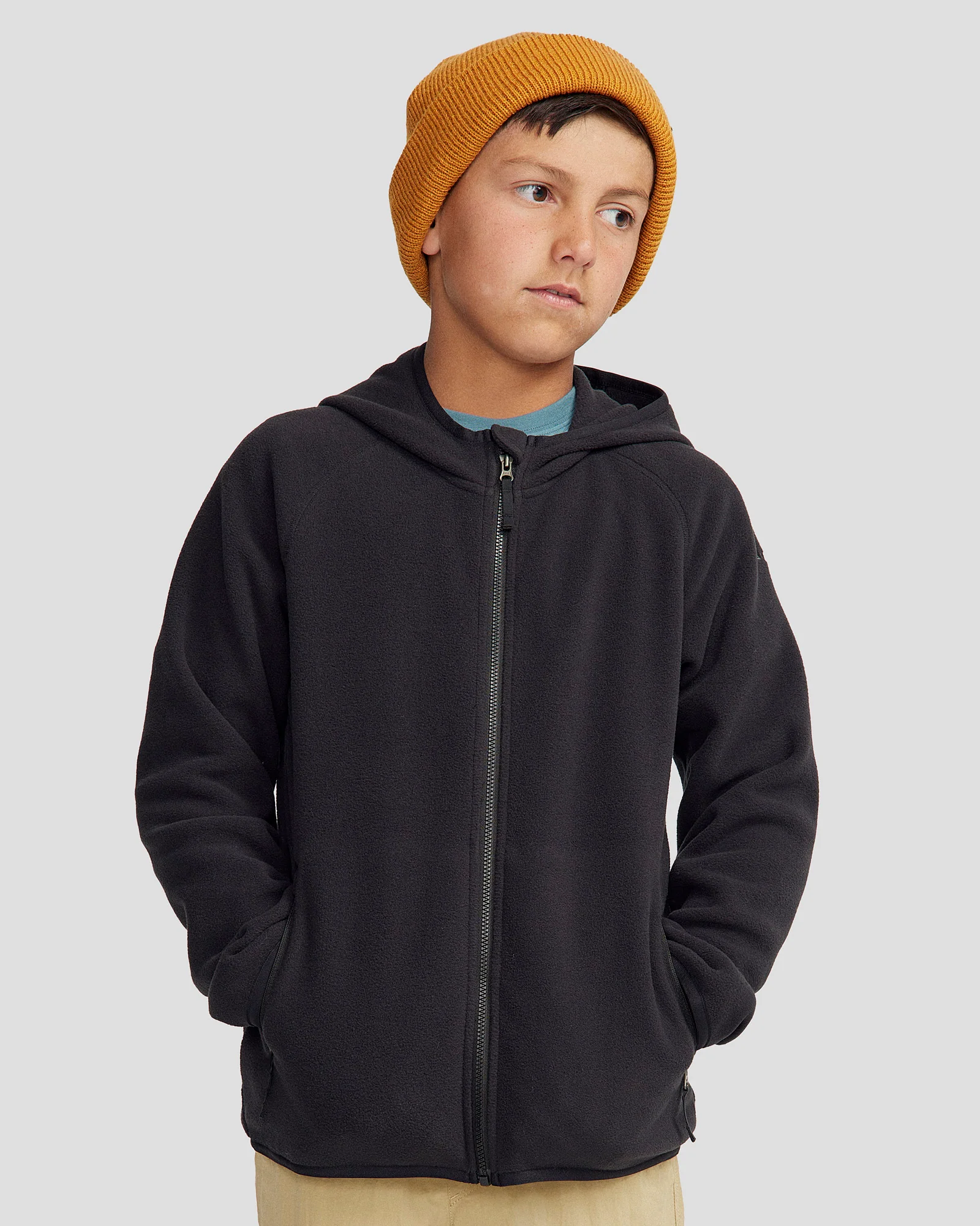 Youth Ridge 100 PrimaLoft Hooded Jacket - Black - Image 2
