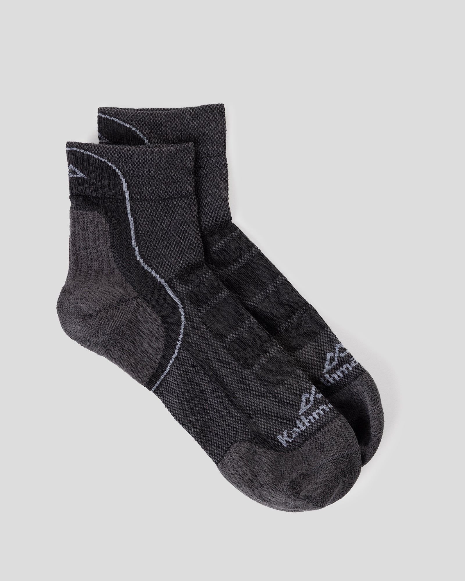 Ridge Wool Blend ¼ Crew Sock - Black Stingray