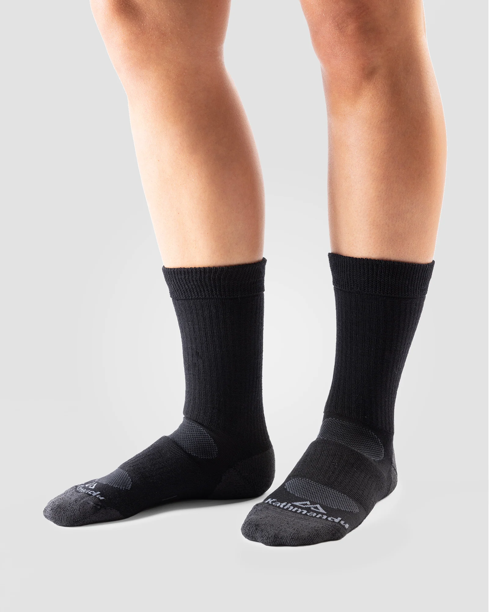 Ridge Wool Blend Mid Calf Sock - Black Stingray - Image 2