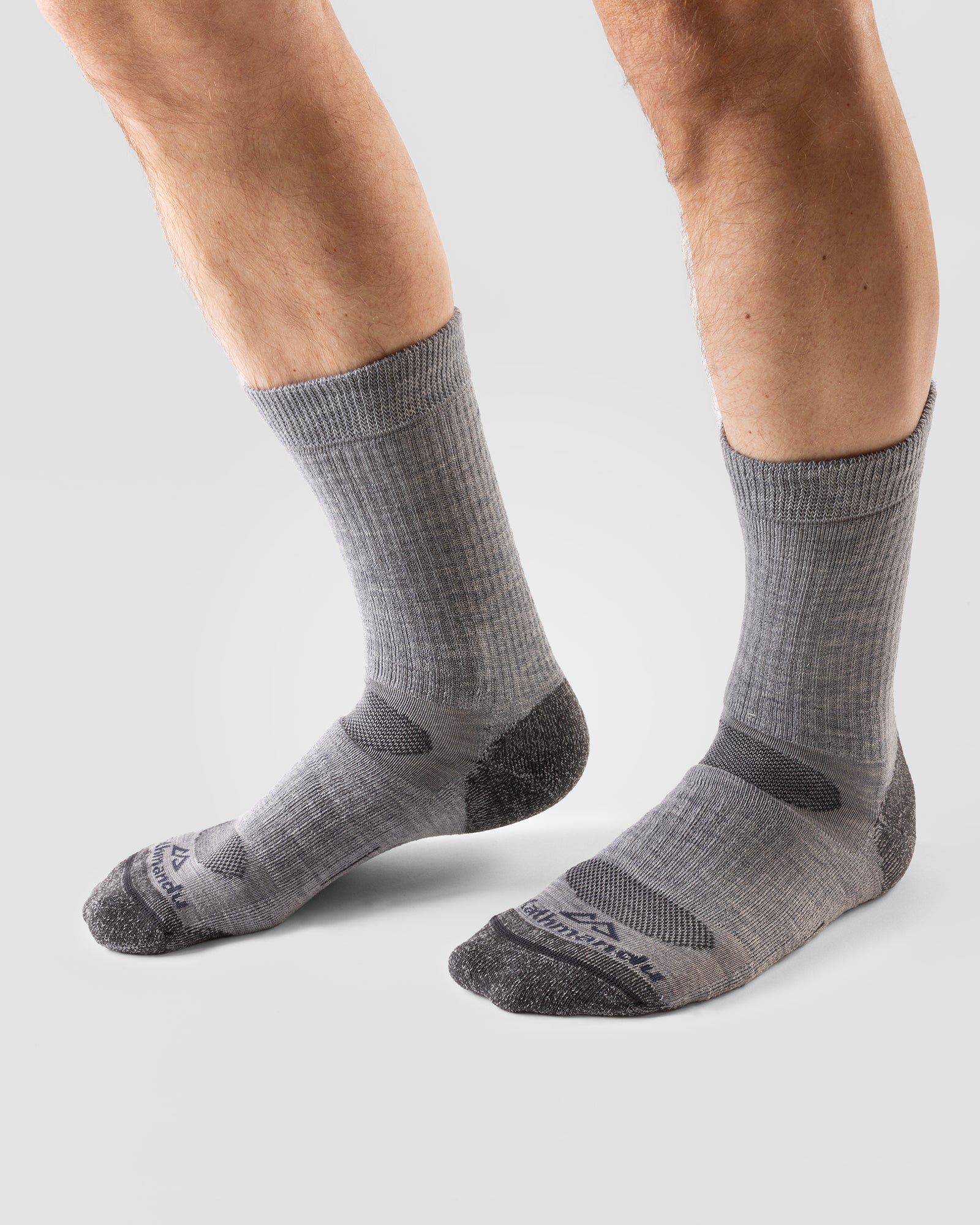 Ridge Wool Blend Mid Calf Sock - Grey Marle - Image 2