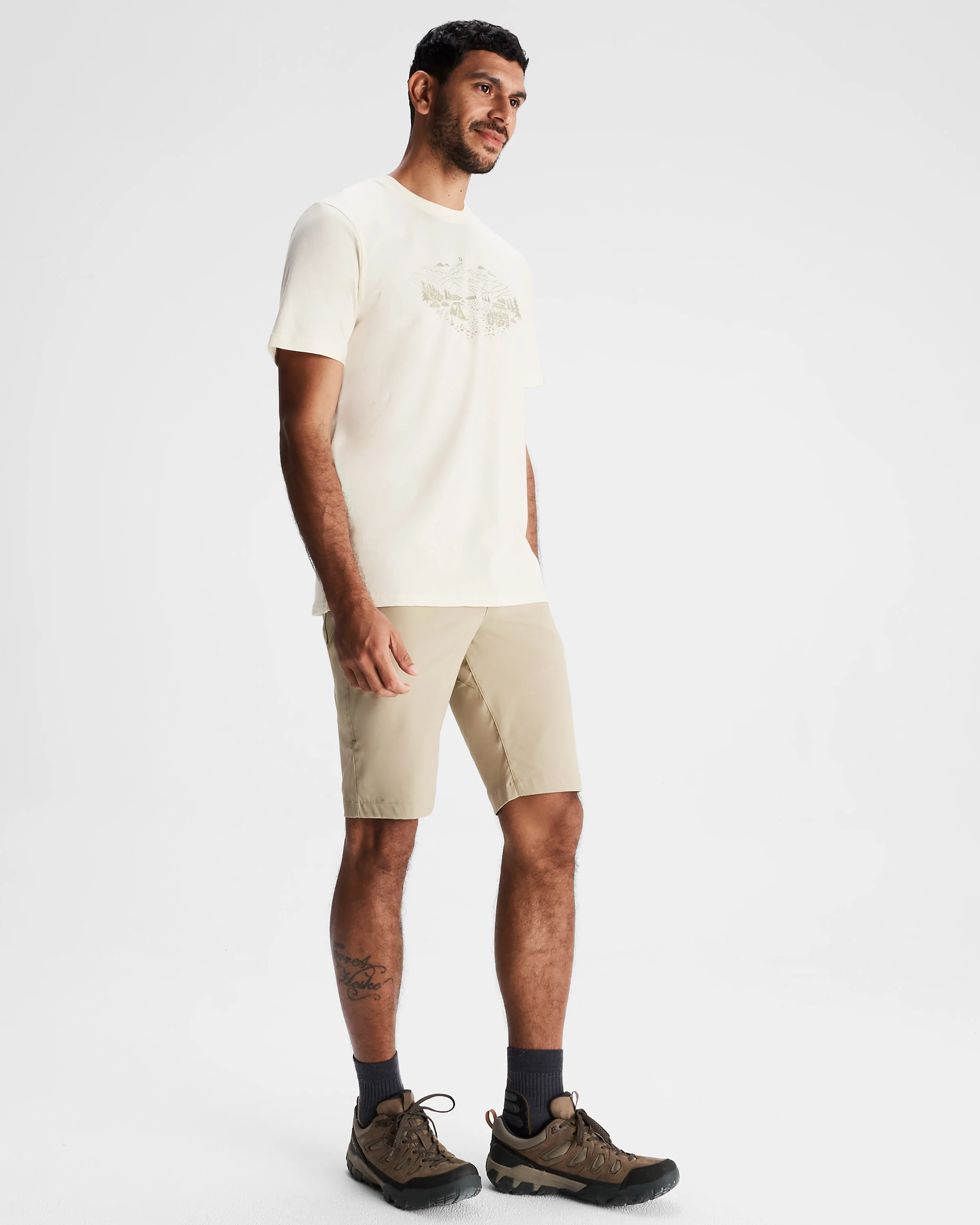 Men's Ridgeline Organic Cotton T-shirt - Natural - Image 2